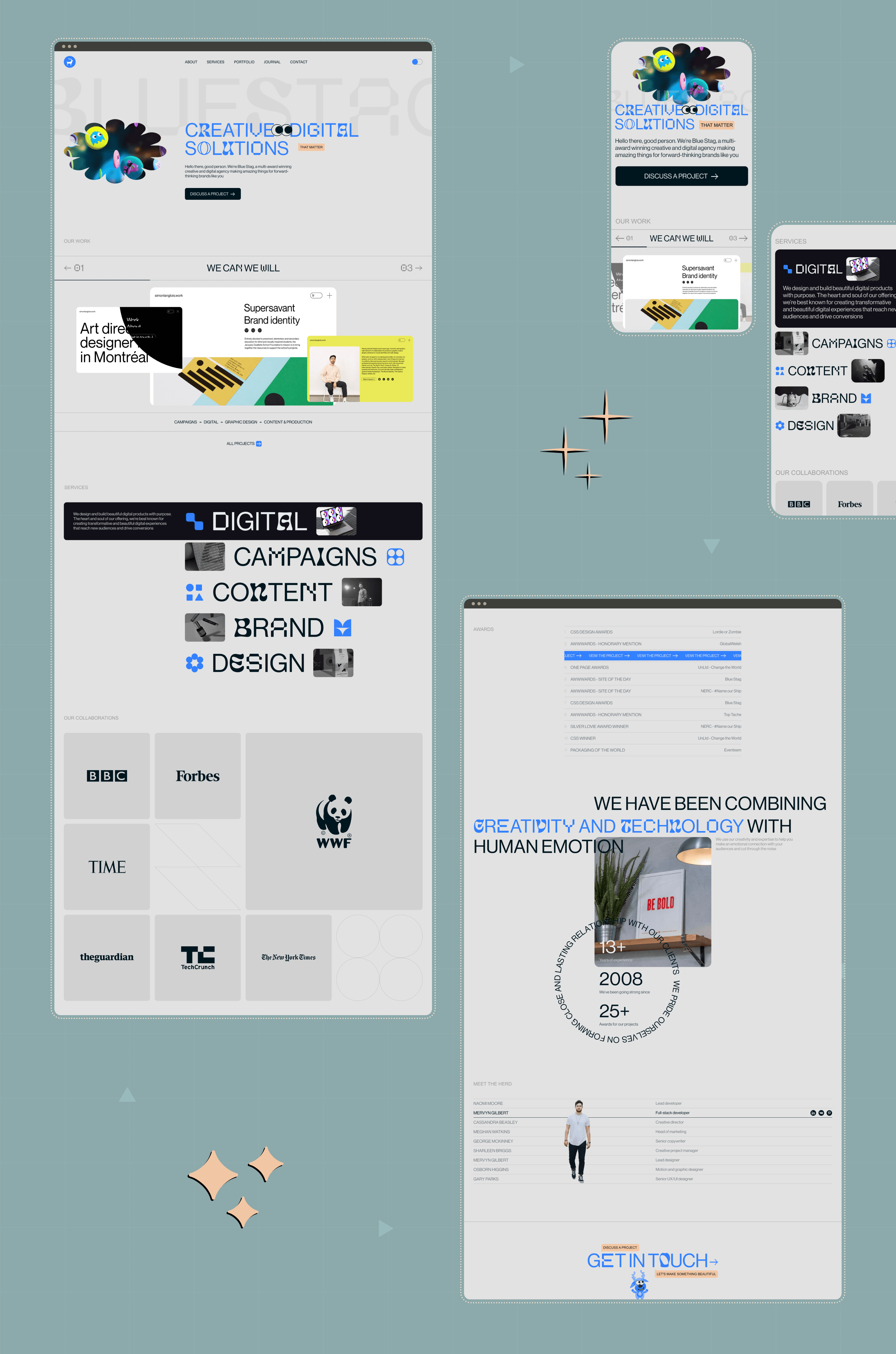 Blue Stag Studio | Agency website — Изображение №3 — Интерфейсы, Анимация на Dprofile
