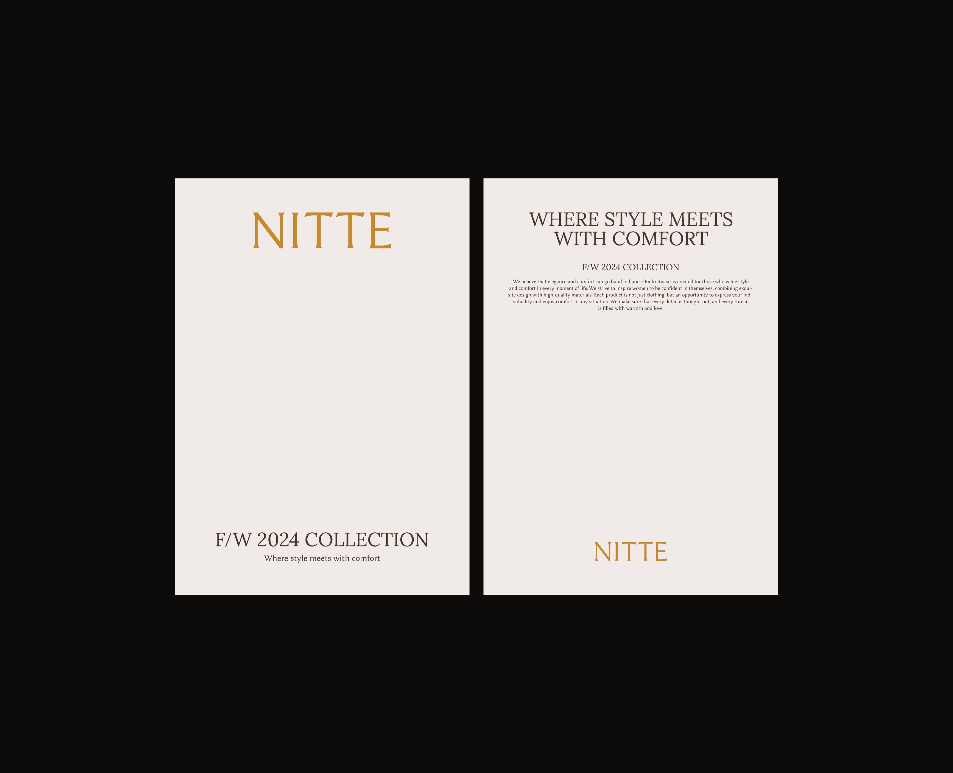 NITTE | брендинг для бренда одежды на Dprofile