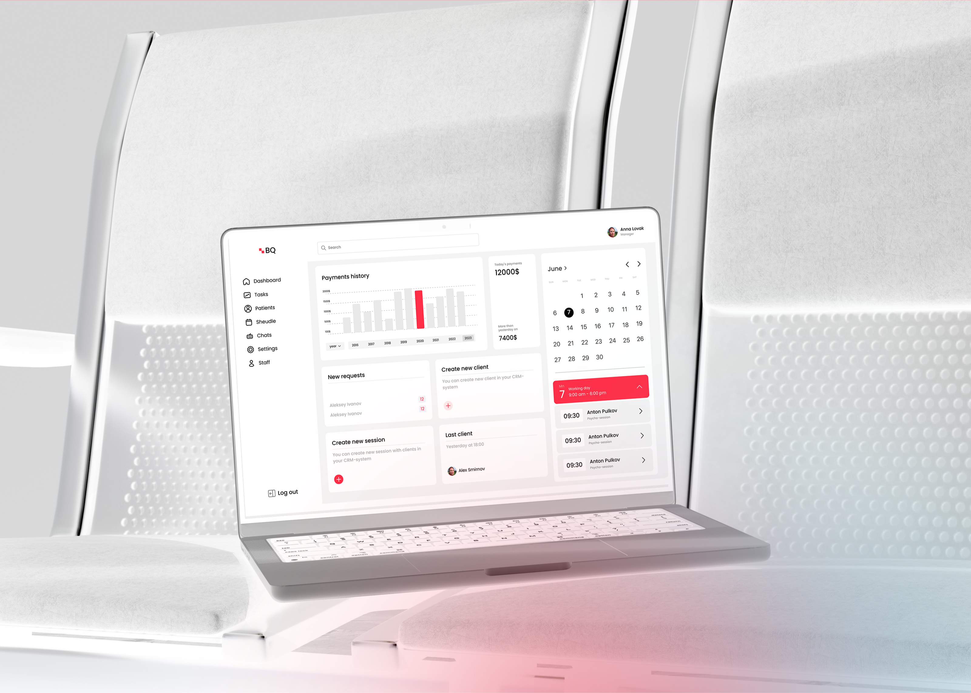 CRM-система для психологов — Изображение №5 — Интерфейсы на Dprofile