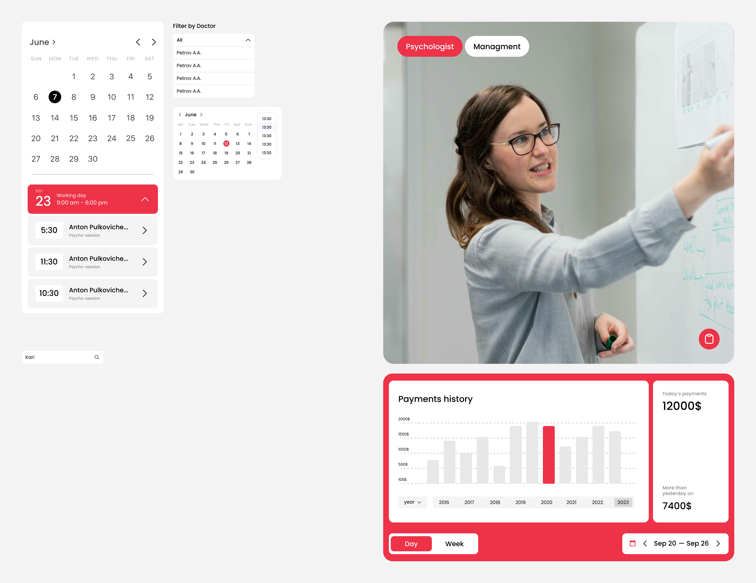 CRM-система для психологов — Изображение №4 — Интерфейсы на Dprofile