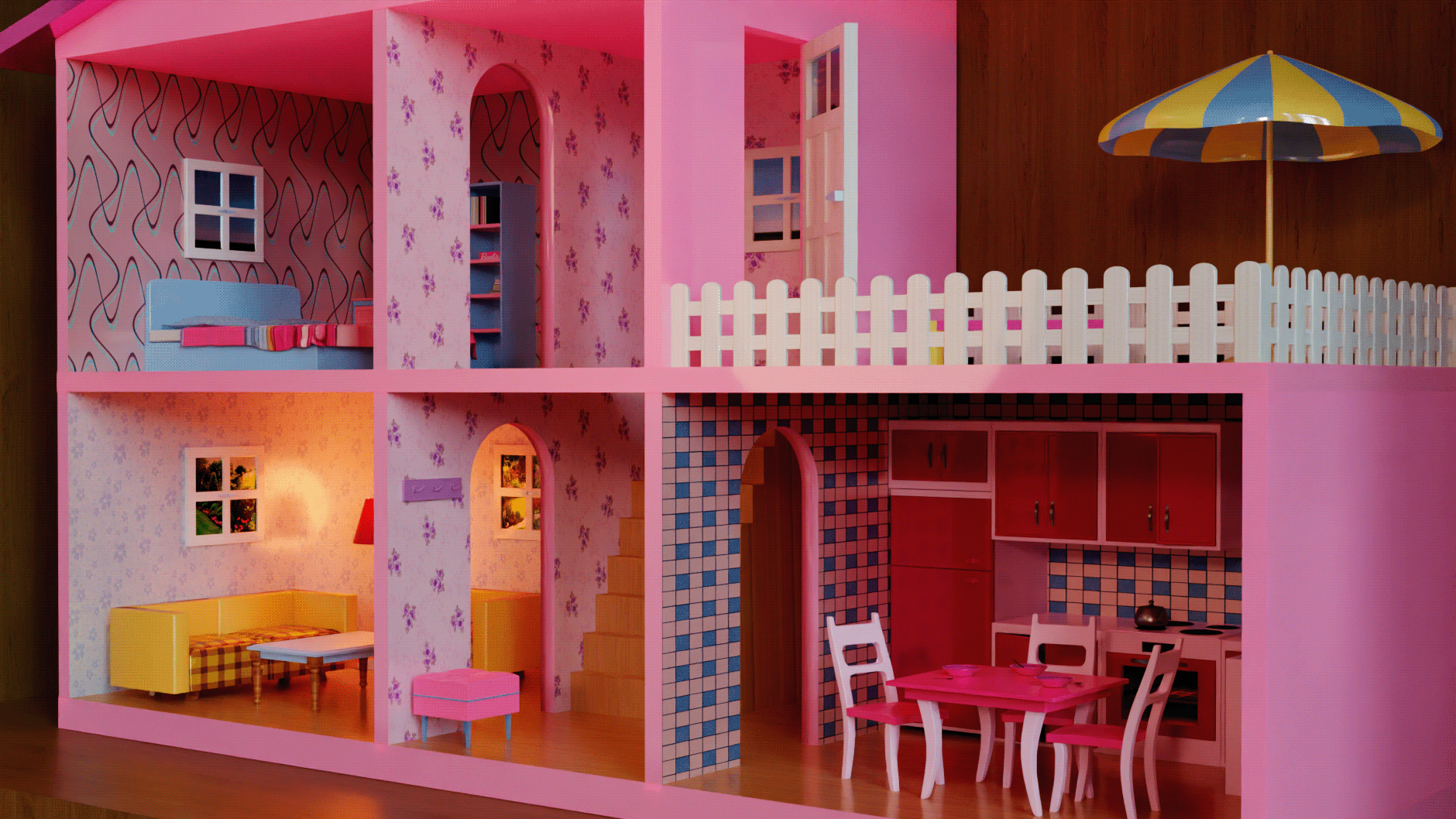 BARBIE DOLLHOUSE / 3D MODEL — Изображение №5 — 3D на Dprofile
