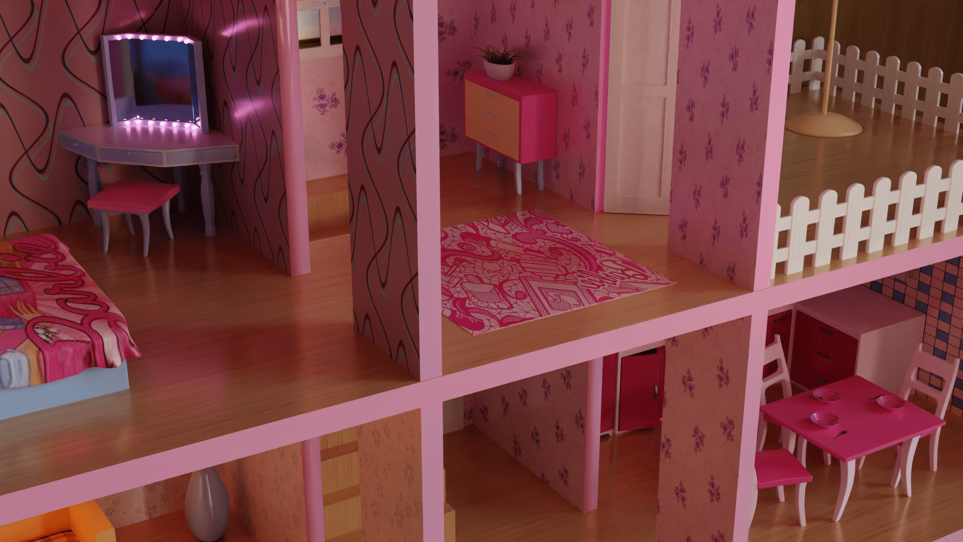 BARBIE DOLLHOUSE / 3D MODEL — Изображение №7 — 3D на Dprofile