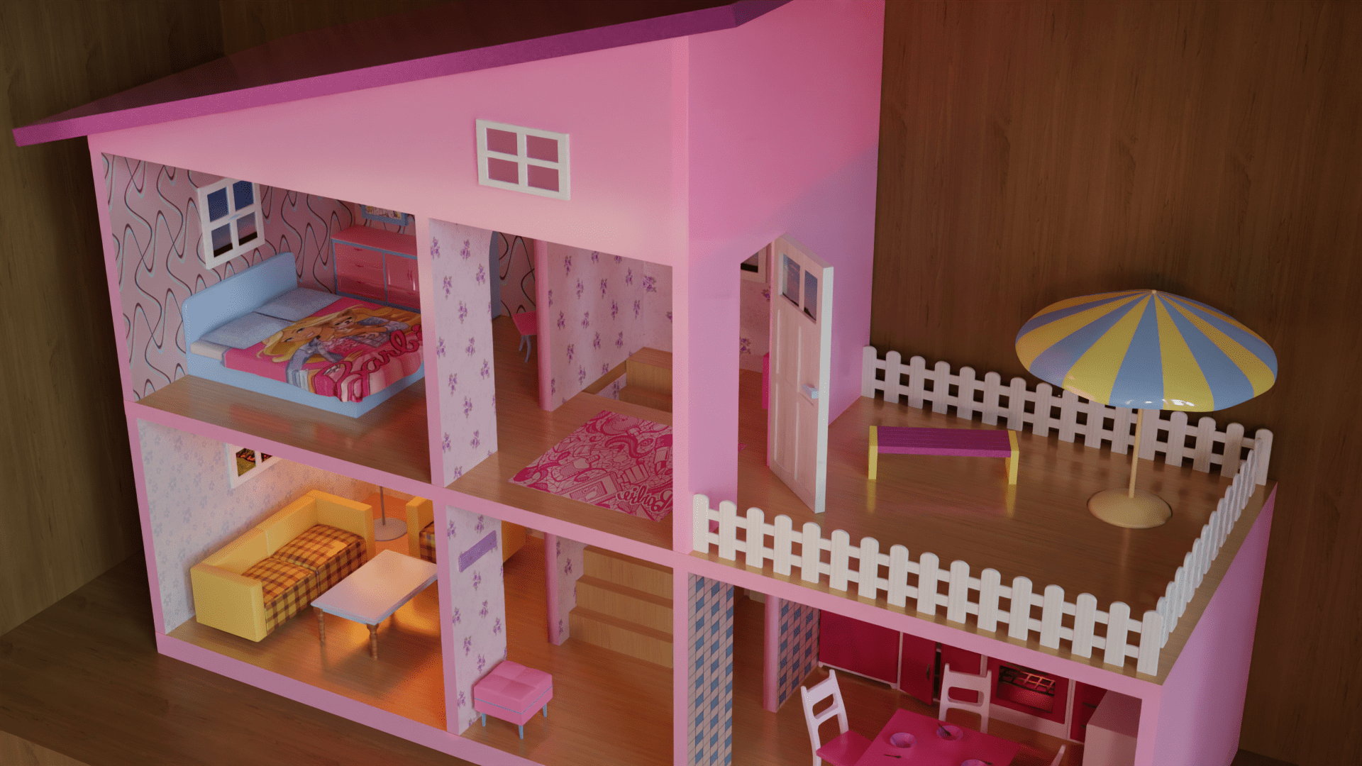 BARBIE DOLLHOUSE / 3D MODEL — Изображение №9 — 3D на Dprofile