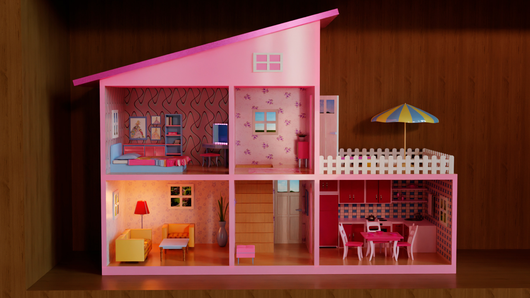 BARBIE DOLLHOUSE / 3D MODEL — Изображение №1 — 3D на Dprofile
