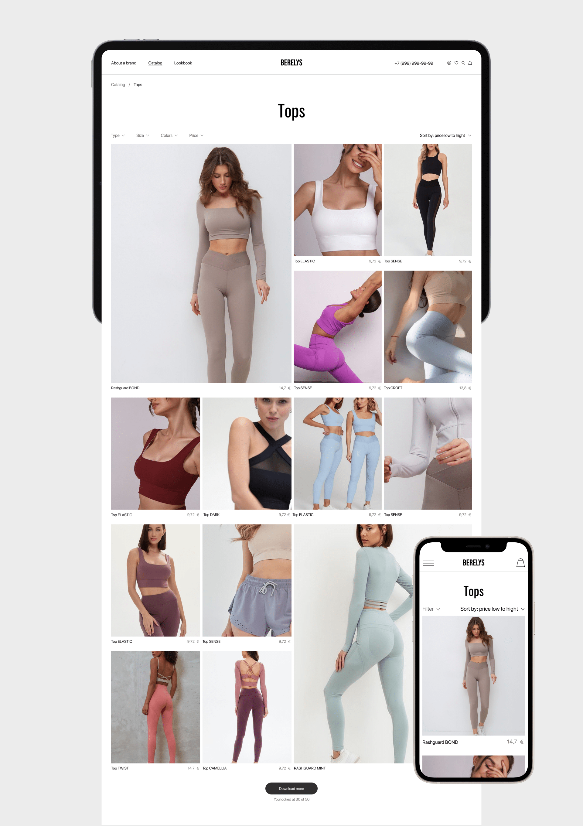 Design concept for a brand of sportswear for women — Изображение №4 — Интерфейсы на Dprofile