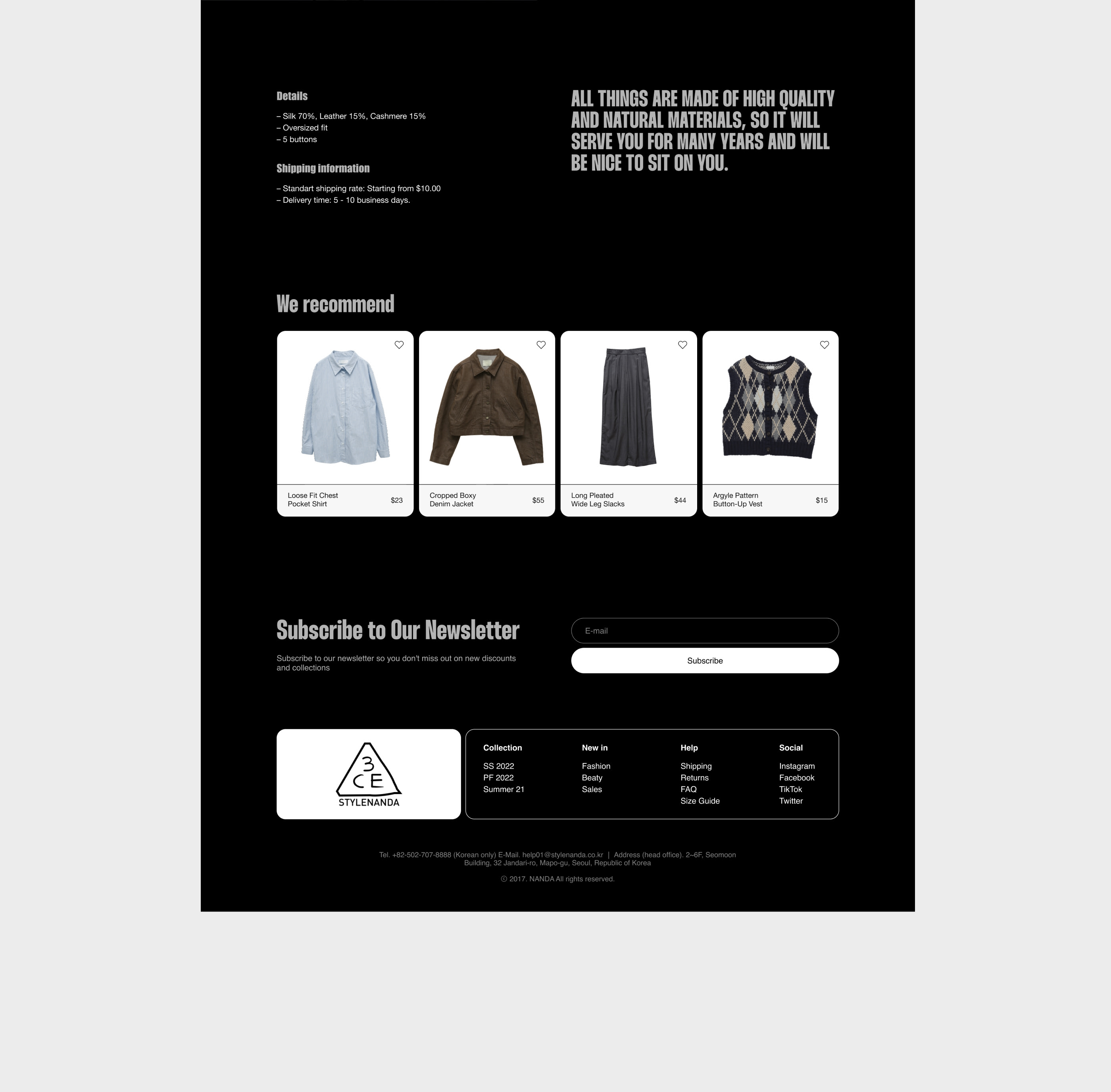 StyleNanda | E-commerce — Изображение №10 — Интерфейсы на Dprofile