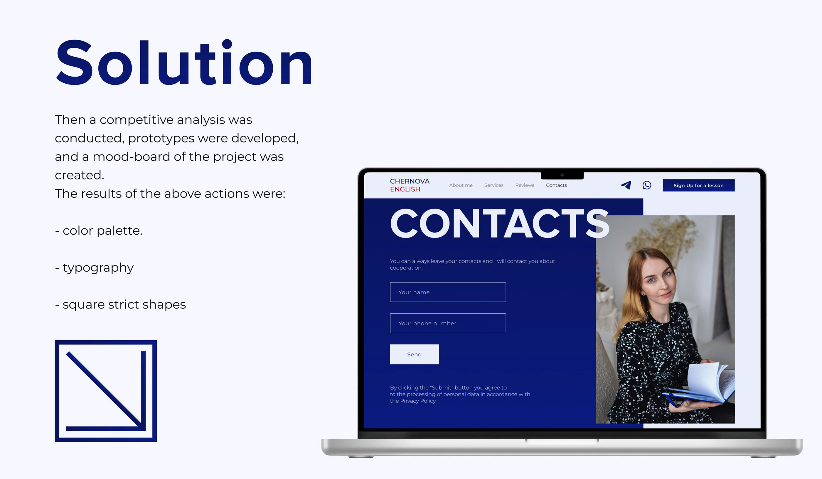 Landing page design for an English Teacher — Изображение №3 — Интерфейсы, Брендинг на Dprofile