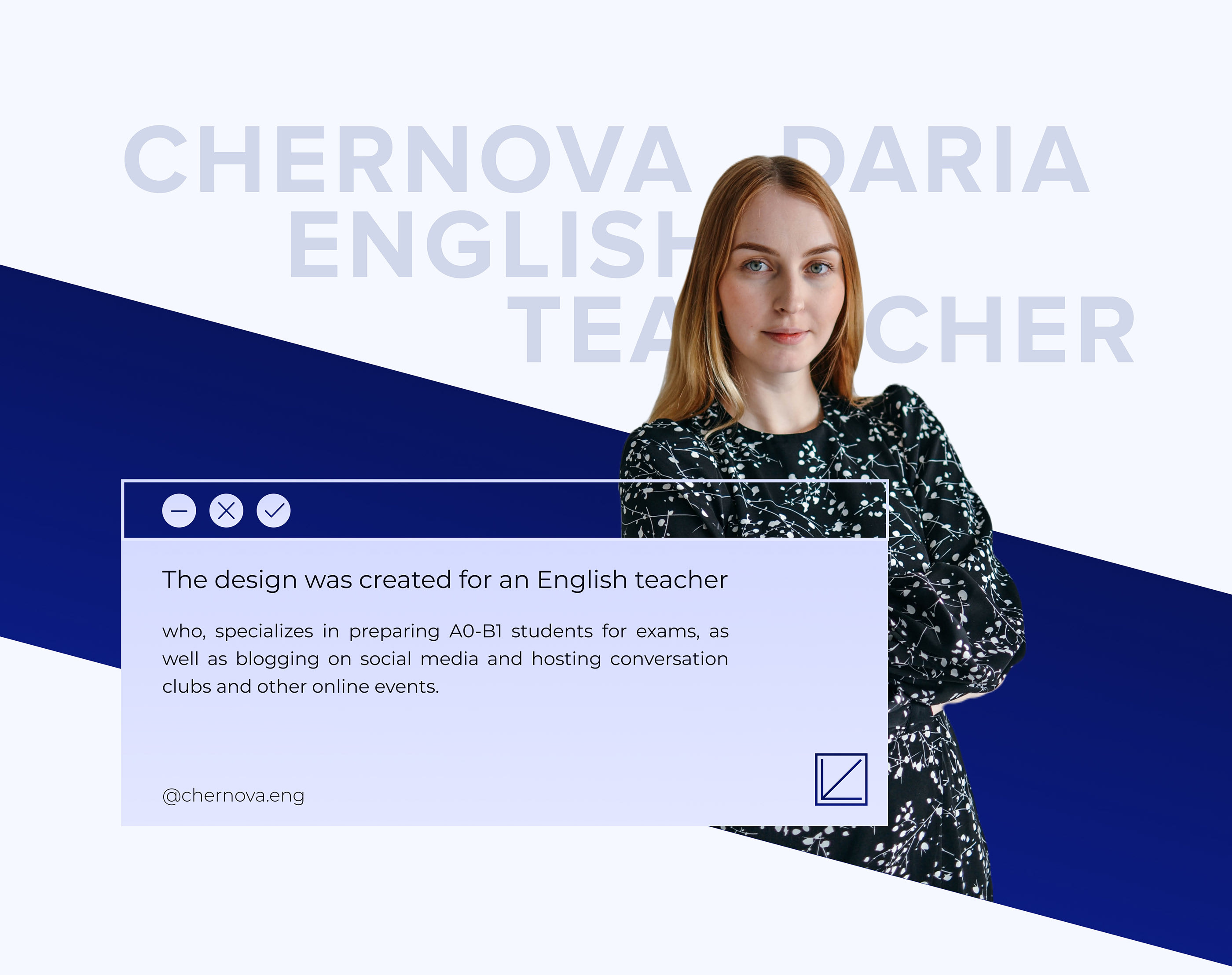 Landing page design for an English Teacher — Изображение №2 — Интерфейсы, Брендинг на Dprofile
