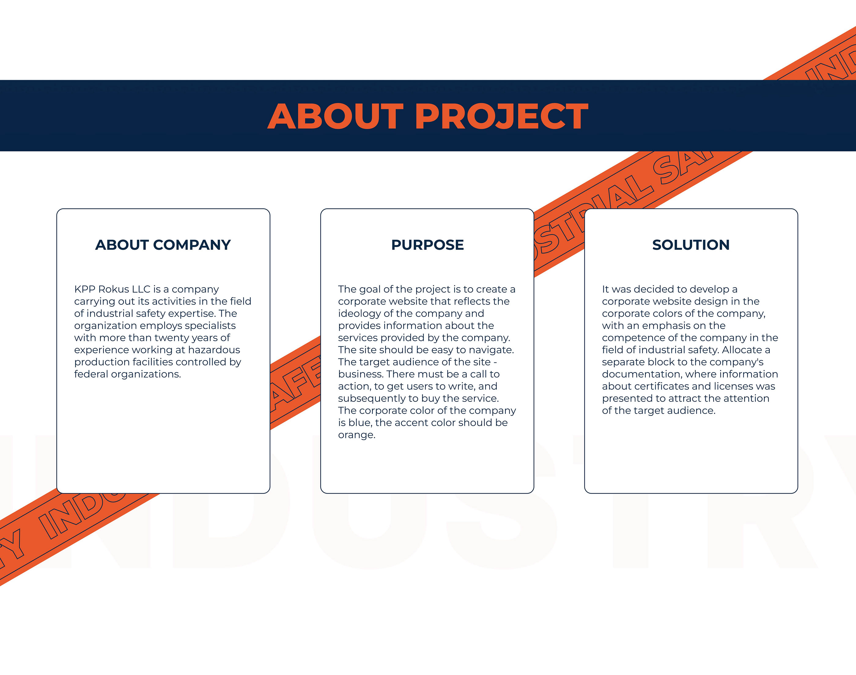 Web-Design for Industrial safety company — Изображение №2 — Интерфейсы, Брендинг на Dprofile
