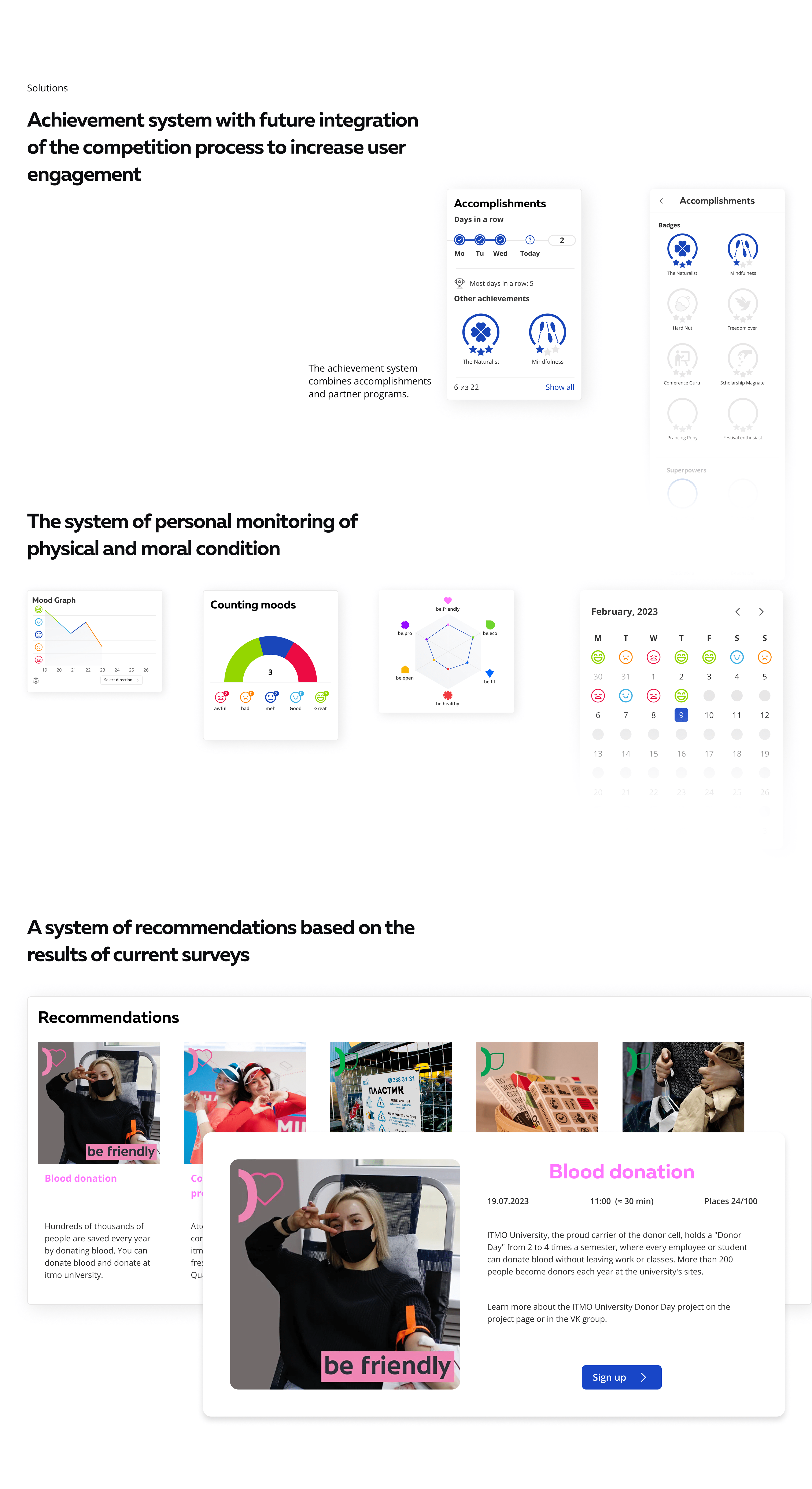 New level mood tracking platform | App Design — Изображение №5 — Интерфейсы, Брендинг на Dprofile