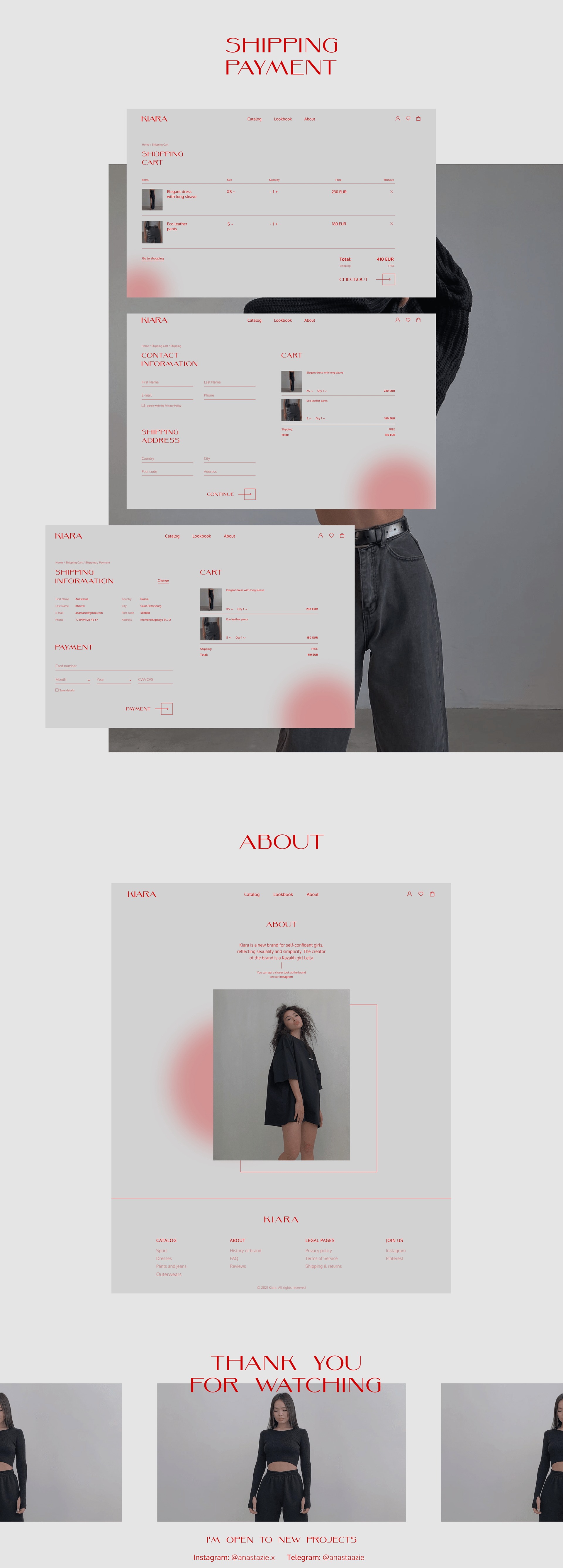 E-COMMERCE fashion brand — Изображение №4 — Интерфейсы на Dprofile