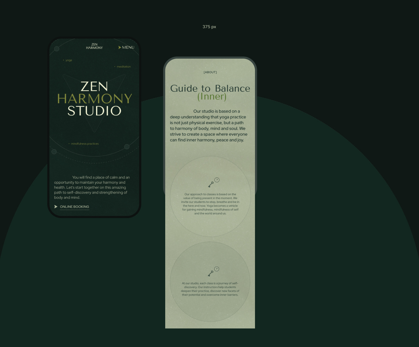 Zen Harmony Studio — Изображение №8 — Интерфейсы на Dprofile