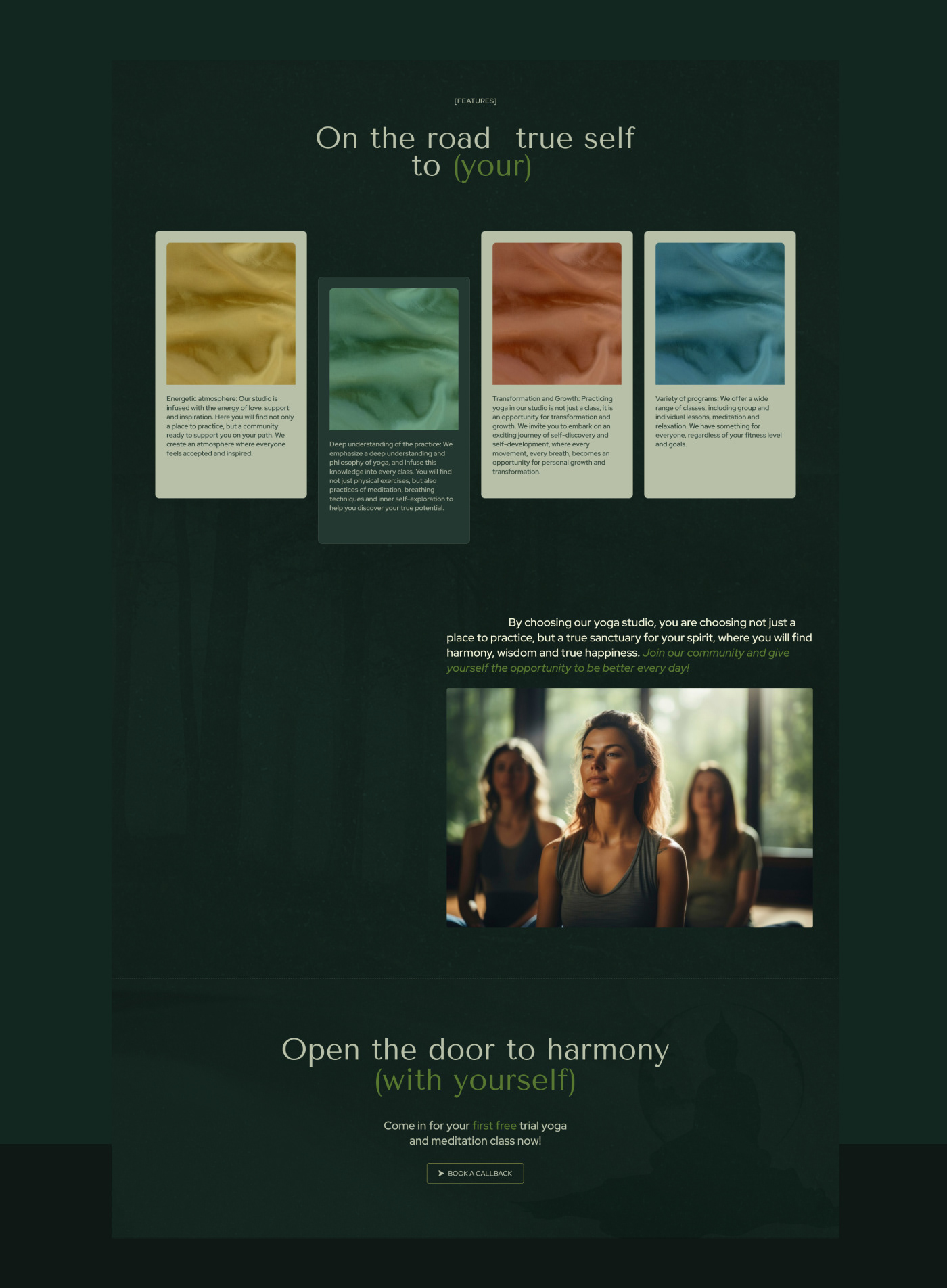 Zen Harmony Studio — Изображение №9 — Интерфейсы на Dprofile