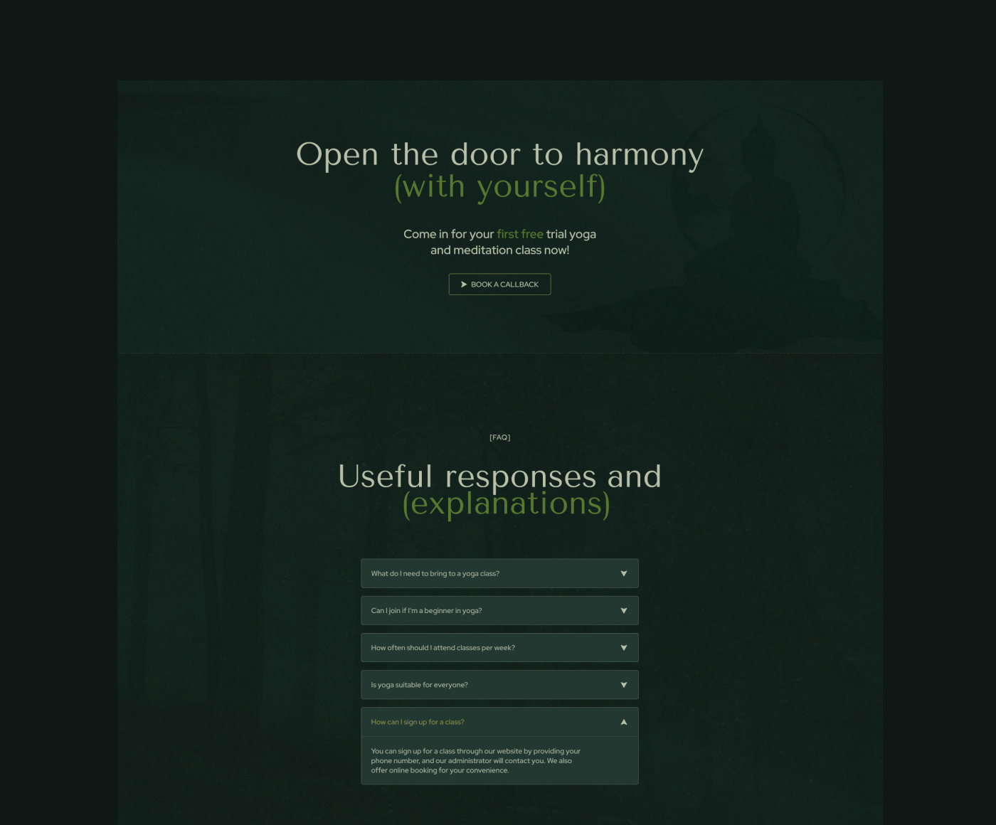 Zen Harmony Studio — Изображение №12 — Интерфейсы на Dprofile