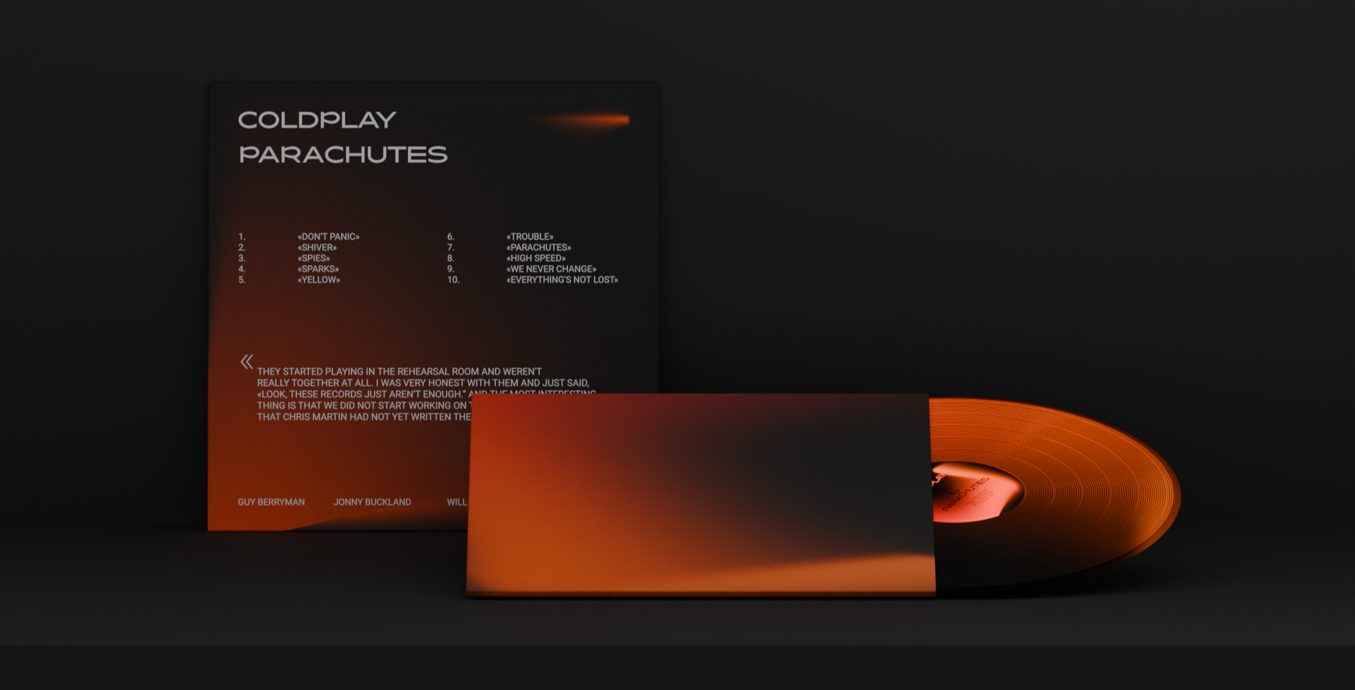 Coldplay Parachutes — Изображение №5 — Брендинг, Графика на Dprofile