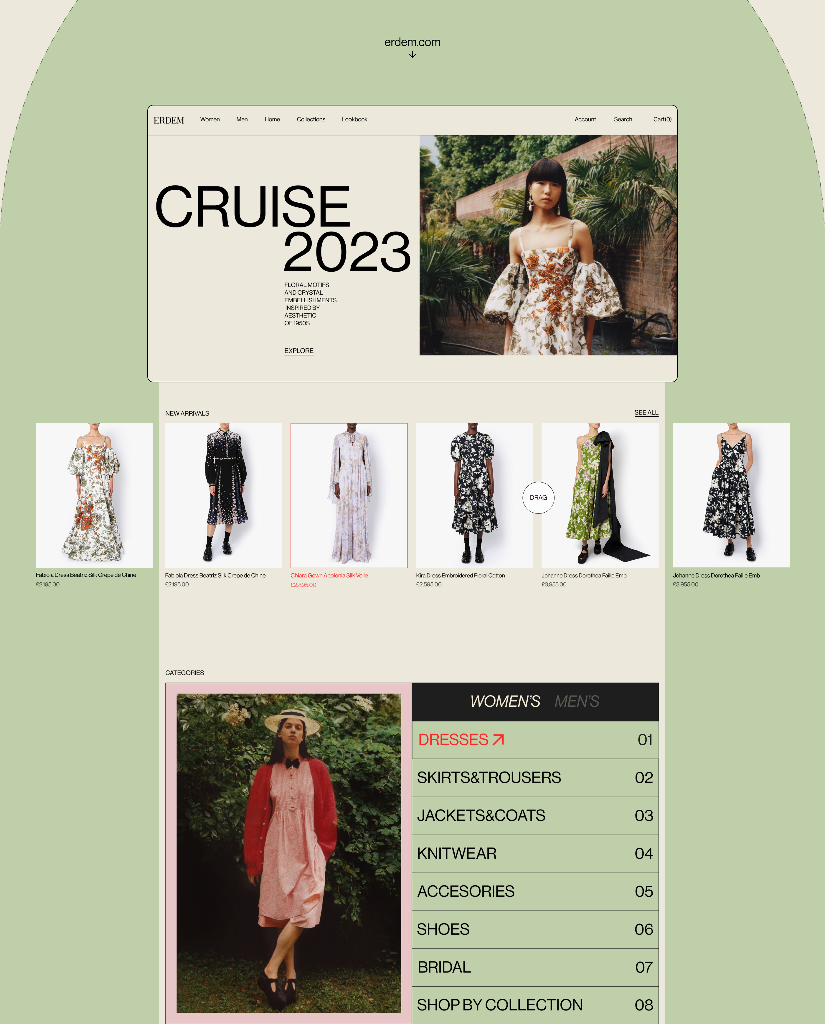 ERDEM | e-commerce — Изображение №2 — Интерфейсы, Брендинг на Dprofile