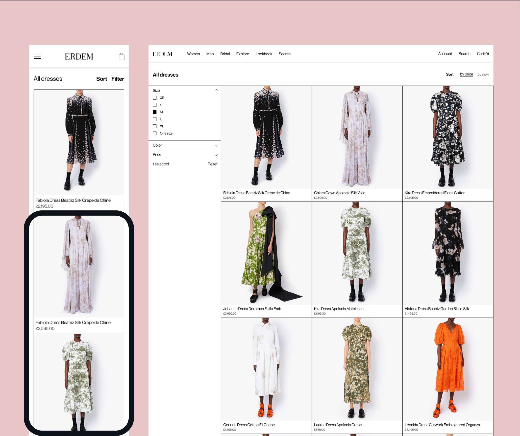 ERDEM | e-commerce — Изображение №6 — Интерфейсы, Брендинг на Dprofile