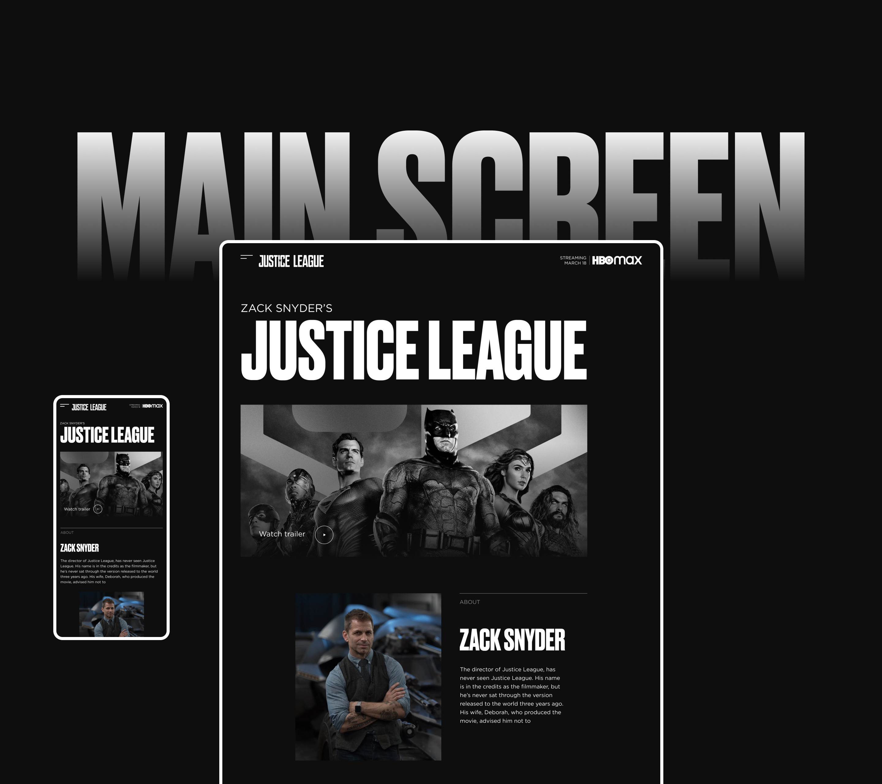 Zack Snyder's JUSTICE LEAGUE — Изображение №2 — Интерфейсы, Графика на Dprofile