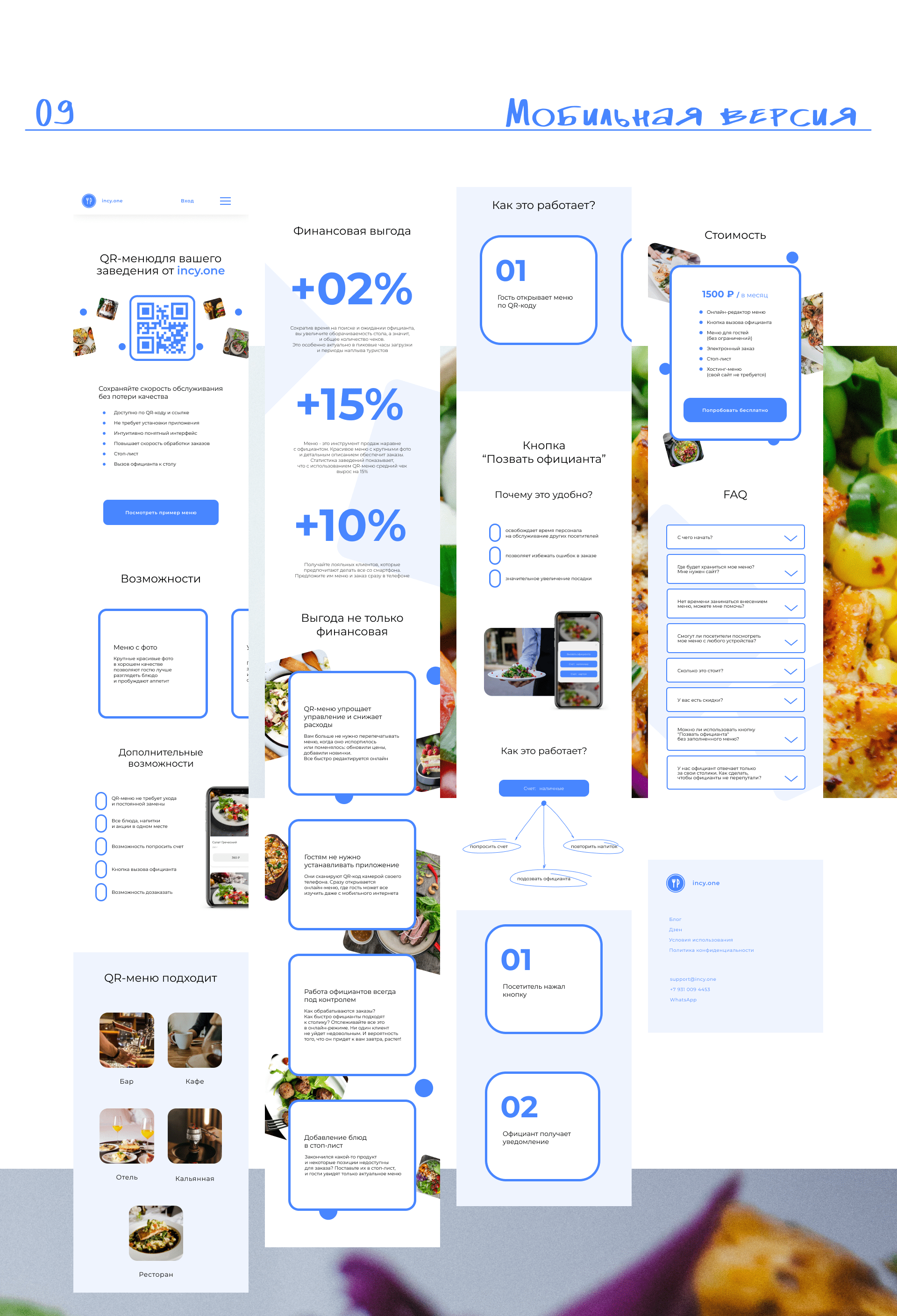 Qr-menu website | Landing | UI/UX design — Изображение №14 — Интерфейсы на Dprofile