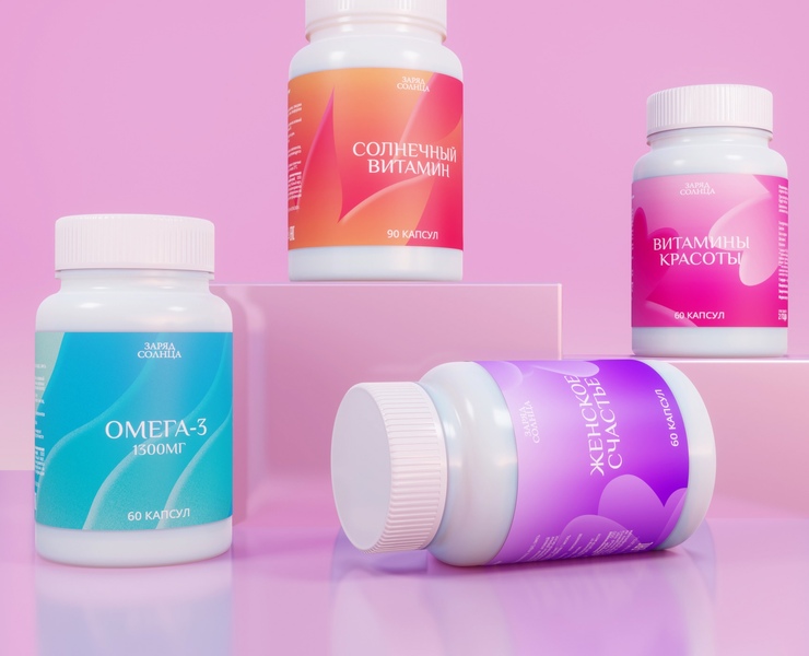 zaryad solntsa — dietary supplements packaging на Dprofile