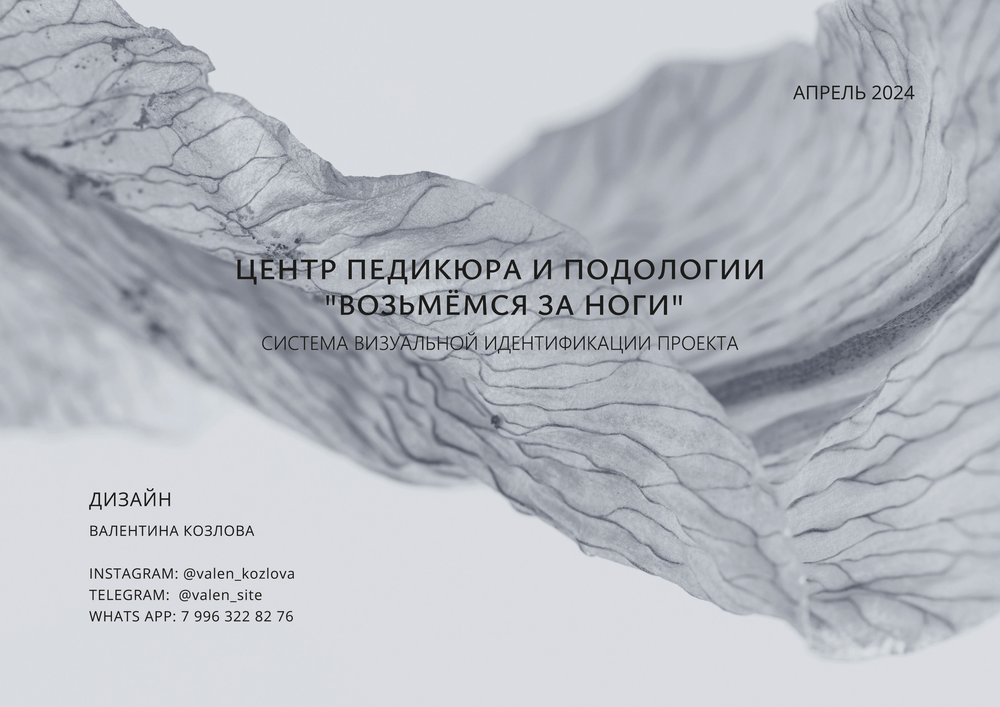 ФИРМЕННЫЙ СТИЛЬ/НЕЙМИНГ ЦЕНТРА ПЕДИКЮРА И ПОДОЛОГИИ — Изображение №1 — Брендинг на Dprofile