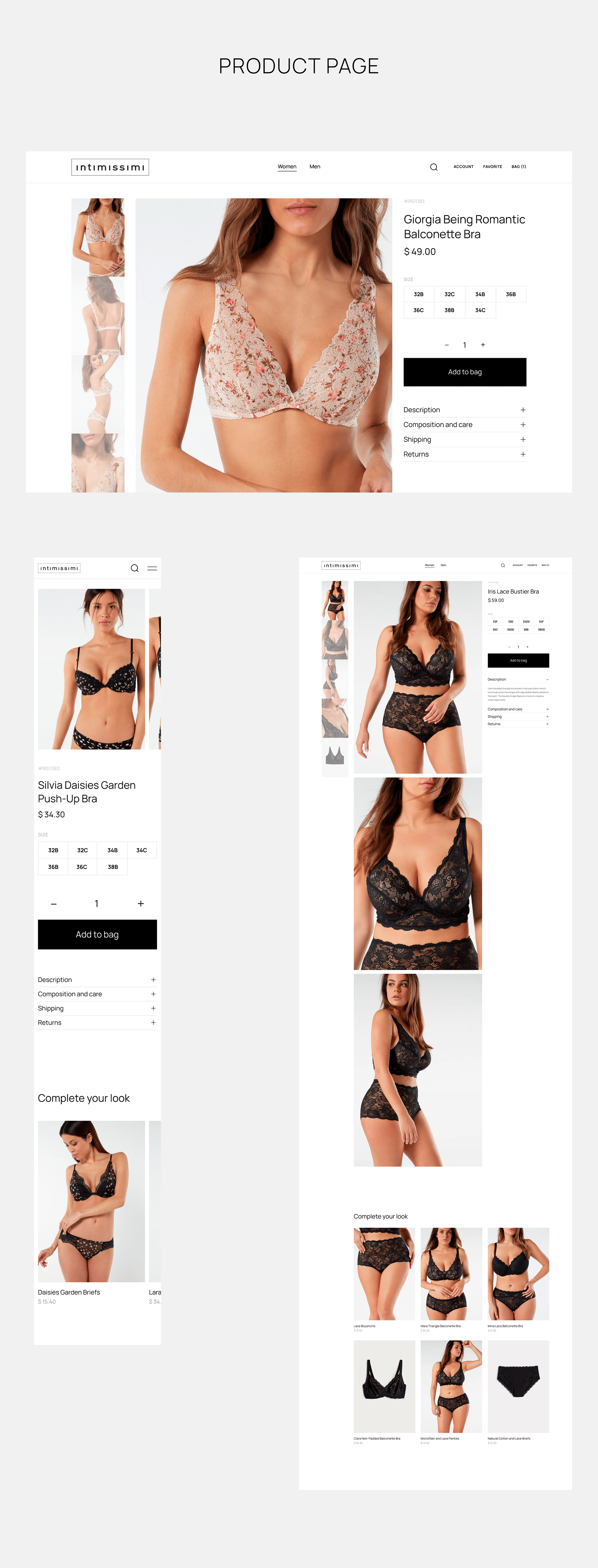 Intimissimi — Online store. — Изображение №9 — Интерфейсы на Dprofile