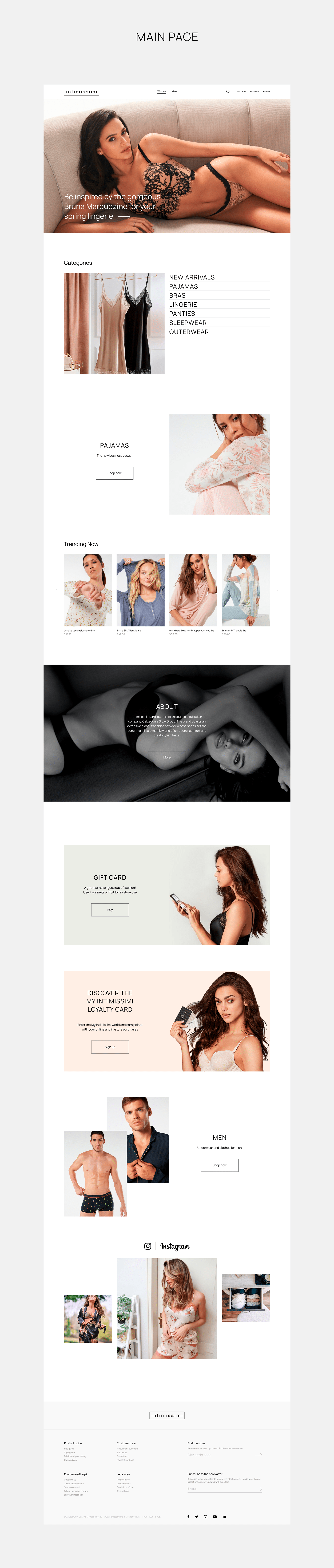 Intimissimi — Online store. — Изображение №2 — Интерфейсы на Dprofile