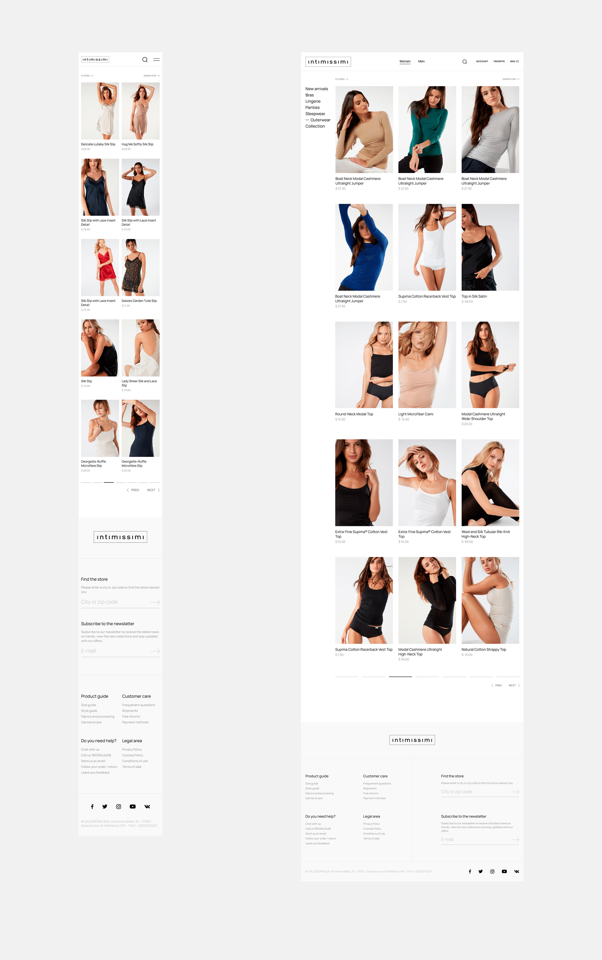 Intimissimi — Online store. — Изображение №4 — Интерфейсы на Dprofile
