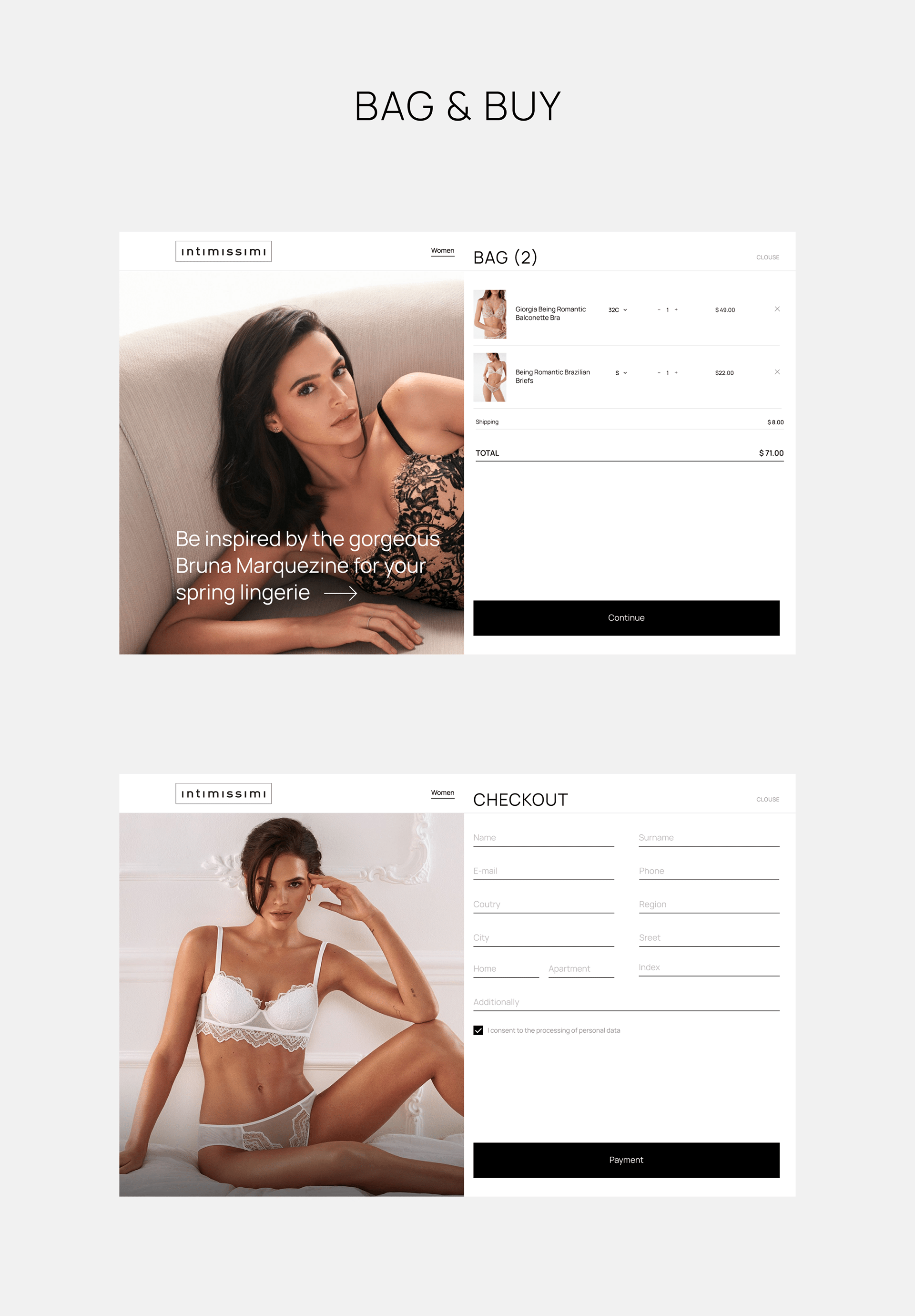 Intimissimi — Online store. — Изображение №10 — Интерфейсы на Dprofile
