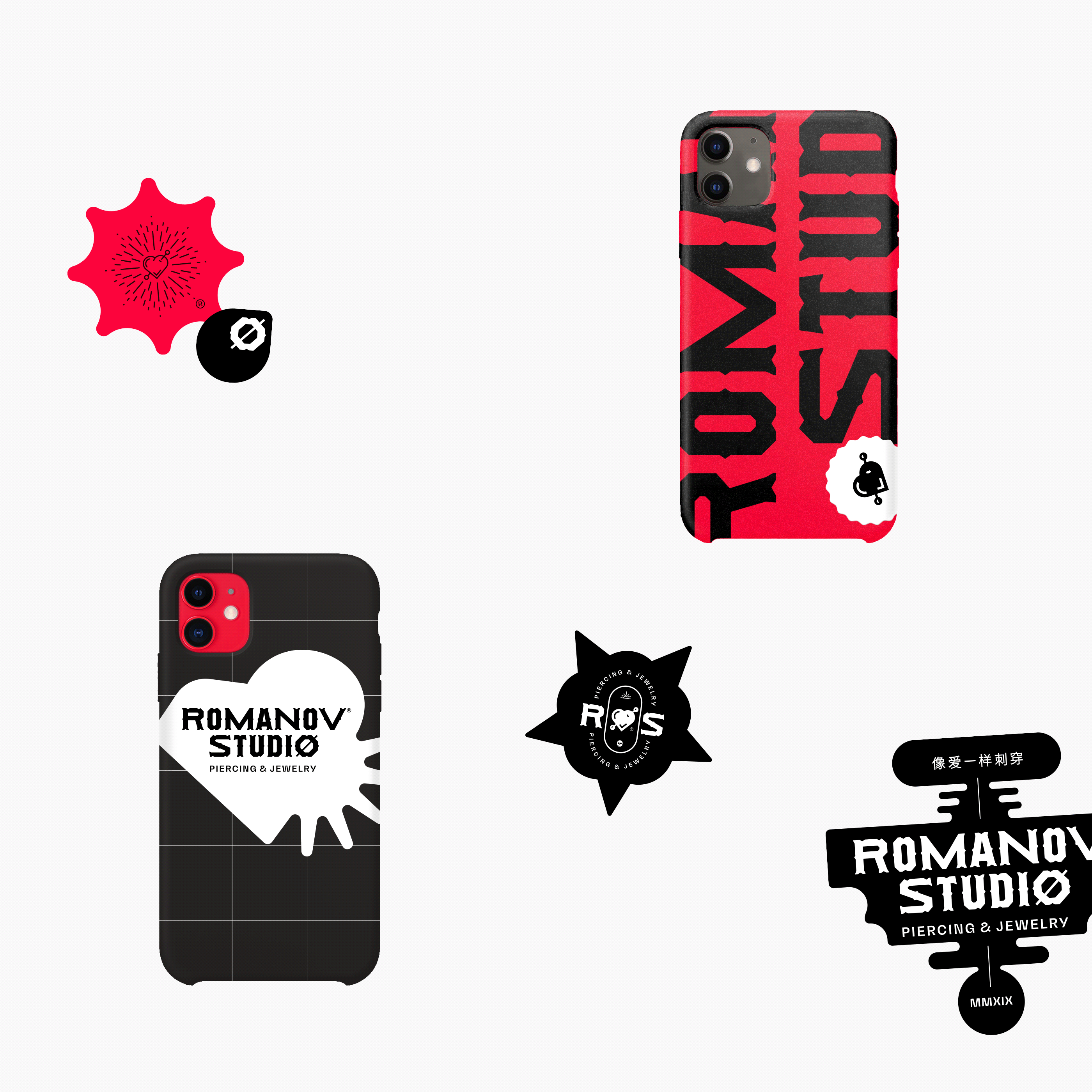 Romanov studio — piercing & jewelry | identity design — Изображение №18 — Брендинг, Графика на Dprofile