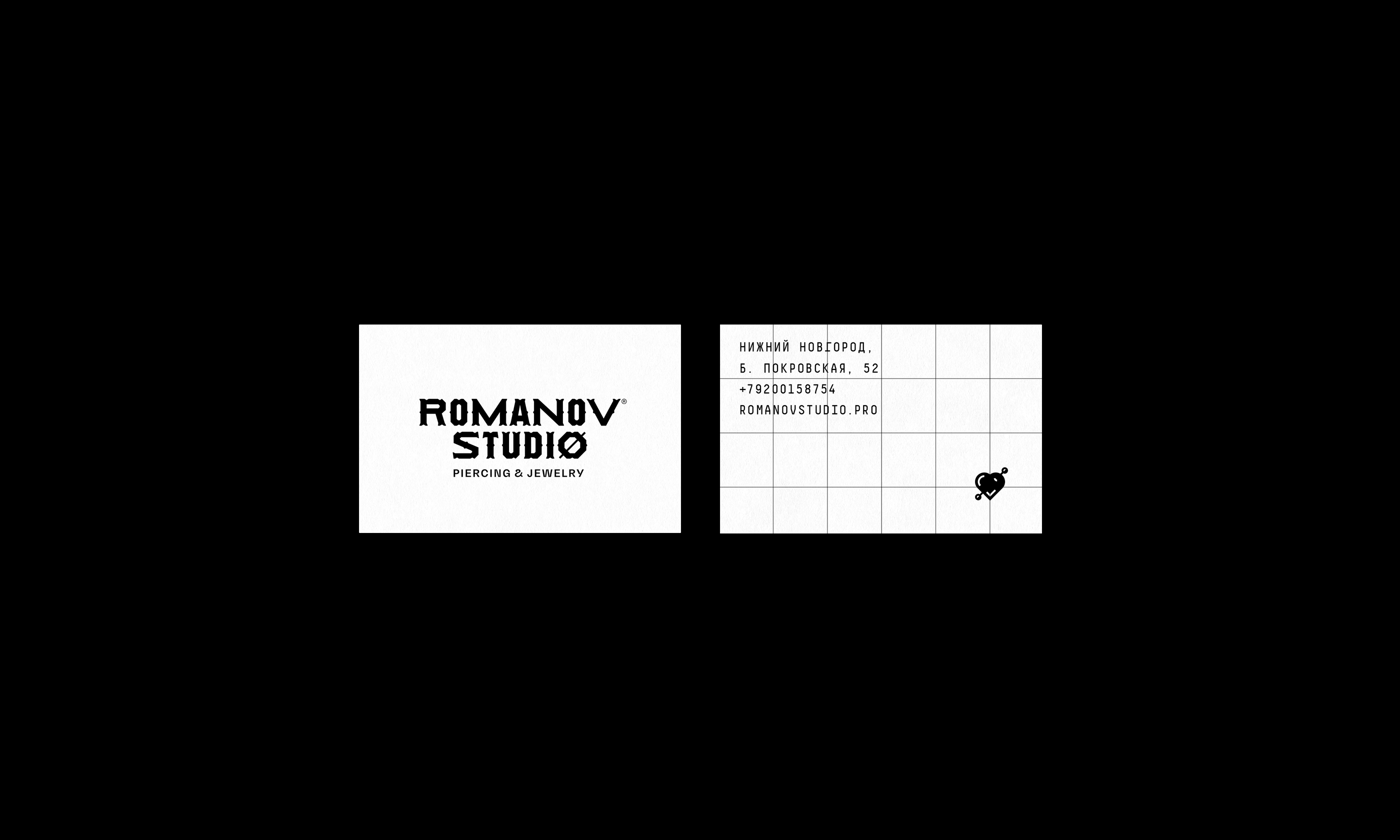 Romanov studio — piercing & jewelry | identity design — Изображение №19 — Брендинг, Графика на Dprofile