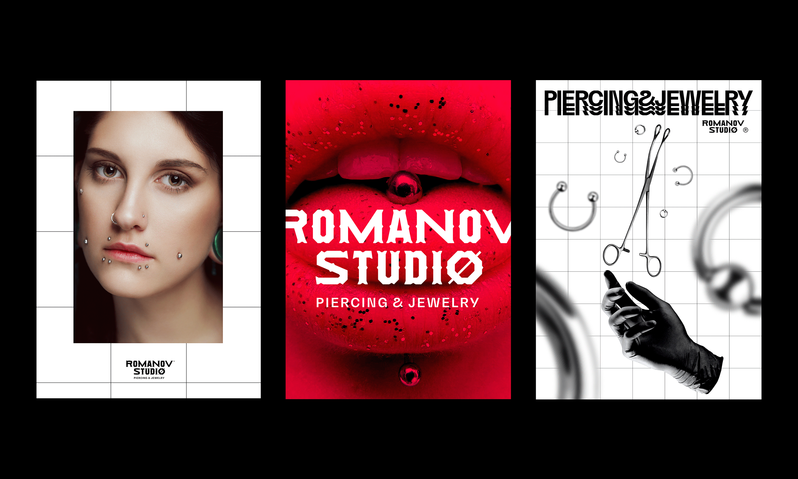 Romanov studio — piercing & jewelry | identity design — Изображение №17 — Брендинг, Графика на Dprofile