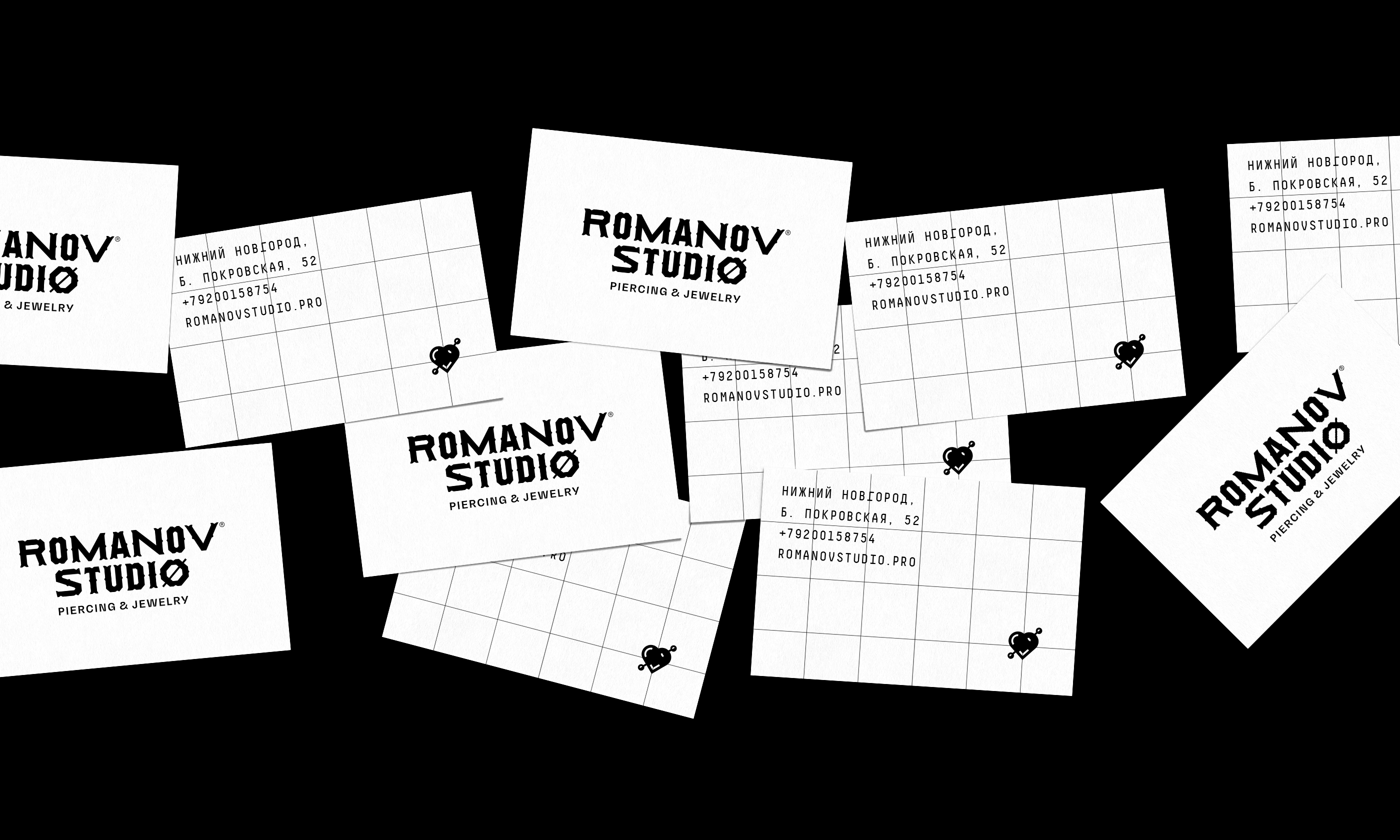 Romanov studio — piercing & jewelry | identity design — Изображение №21 — Брендинг, Графика на Dprofile