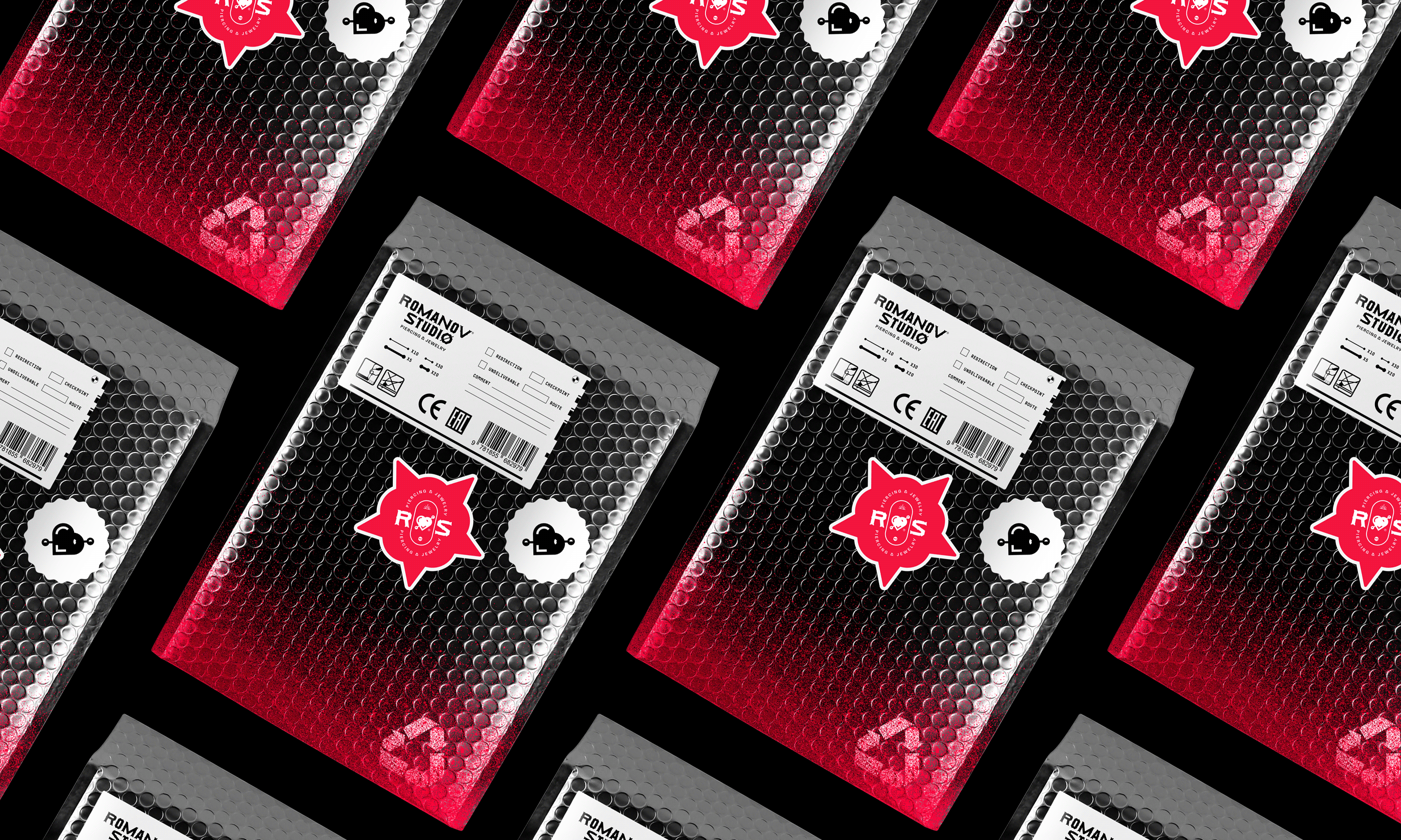 Romanov studio — piercing & jewelry | identity design — Изображение №9 — Брендинг, Графика на Dprofile