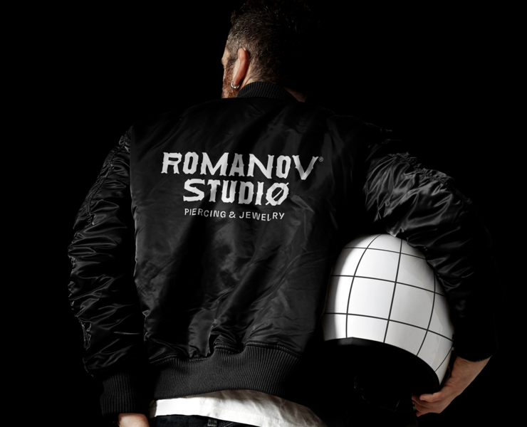 Romanov studio — piercing & jewelry | identity design — Брендинг, Графика на Dprofile