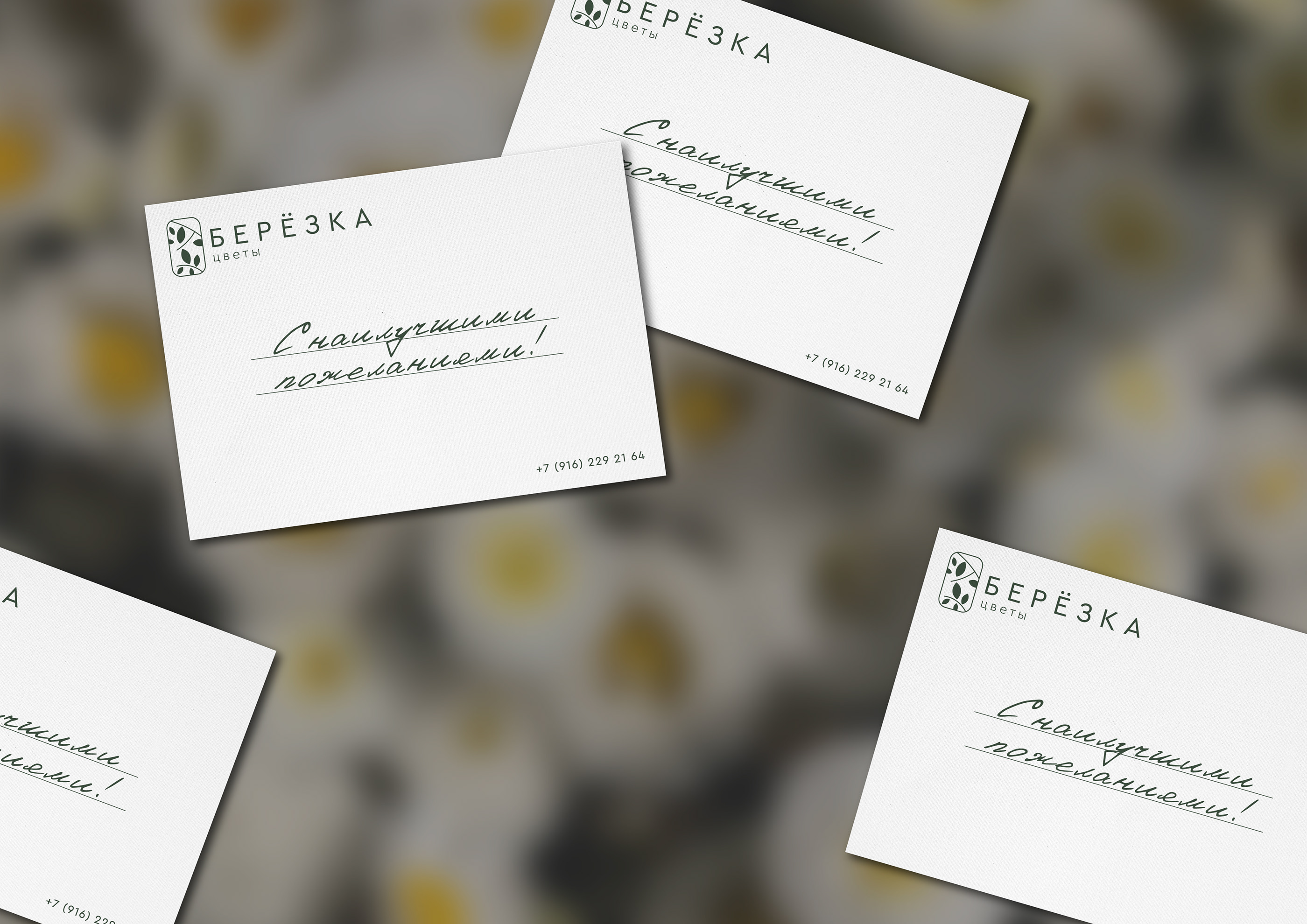 Logo / Branding / Flower studio Berezka — Изображение №8 — Брендинг на Dprofile