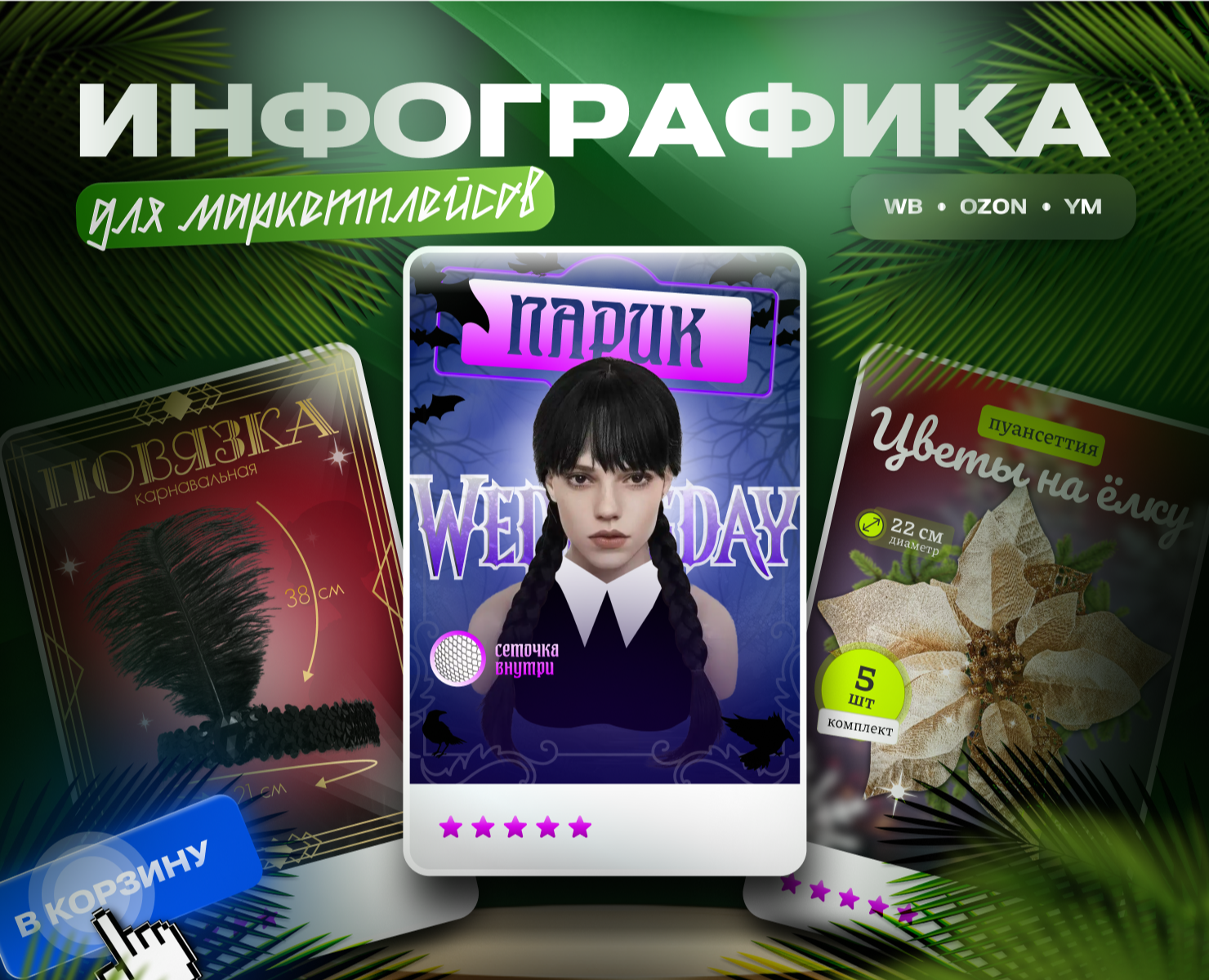 Карточки товаров для маркетплейсов — Графика, Маркетинг на Dprofile