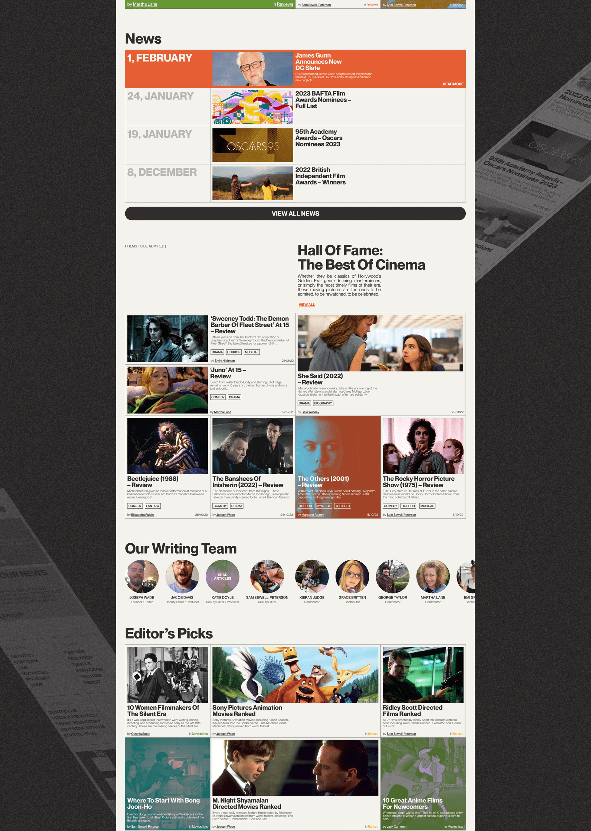 The Film Magazine | News Website Redesign — Изображение №2 — Интерфейсы на Dprofile