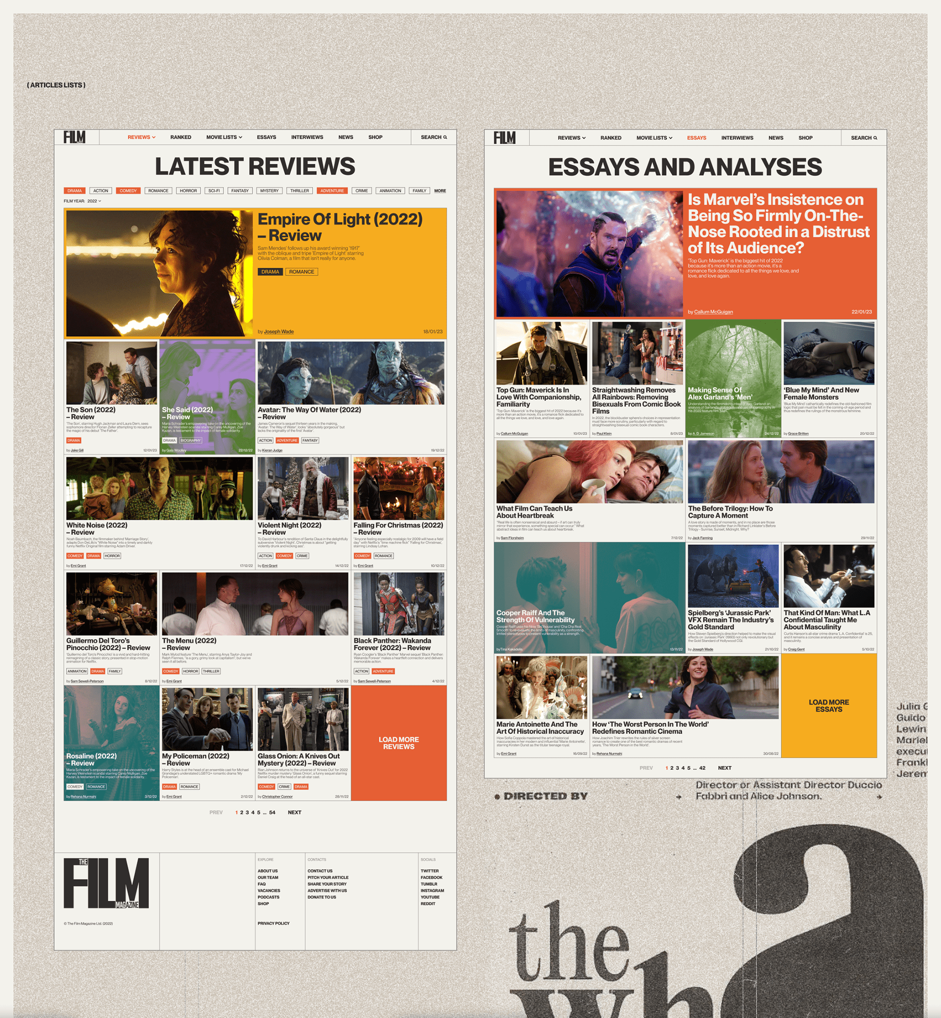 The Film Magazine | News Website Redesign — Изображение №5 — Интерфейсы на Dprofile