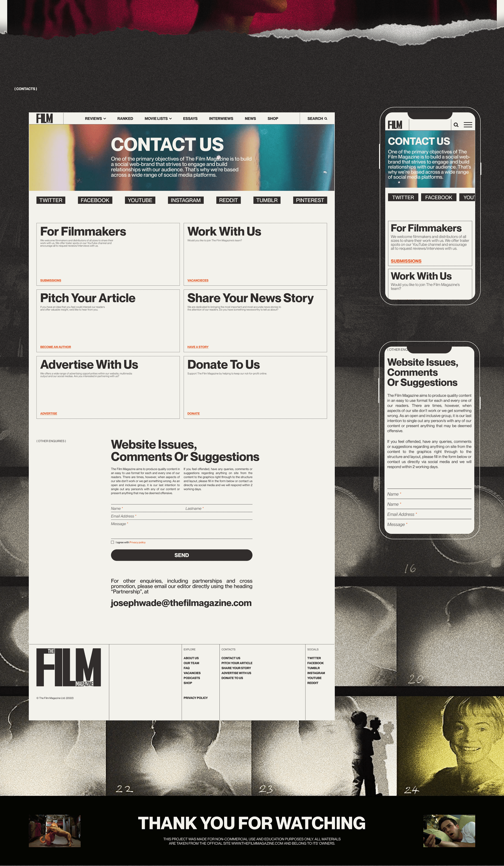 The Film Magazine | News Website Redesign — Изображение №10 — Интерфейсы на Dprofile