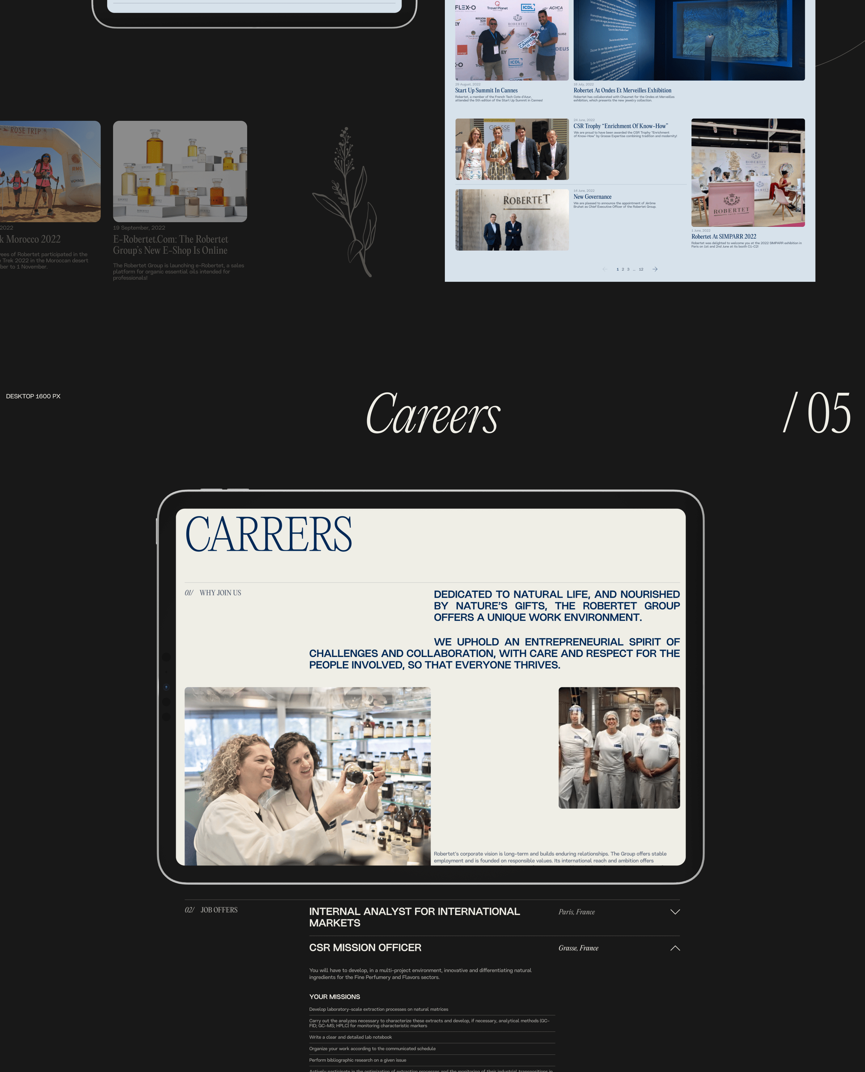 The Robertet Groupe | Corporate Website Redesign — Изображение №10 — Интерфейсы на Dprofile