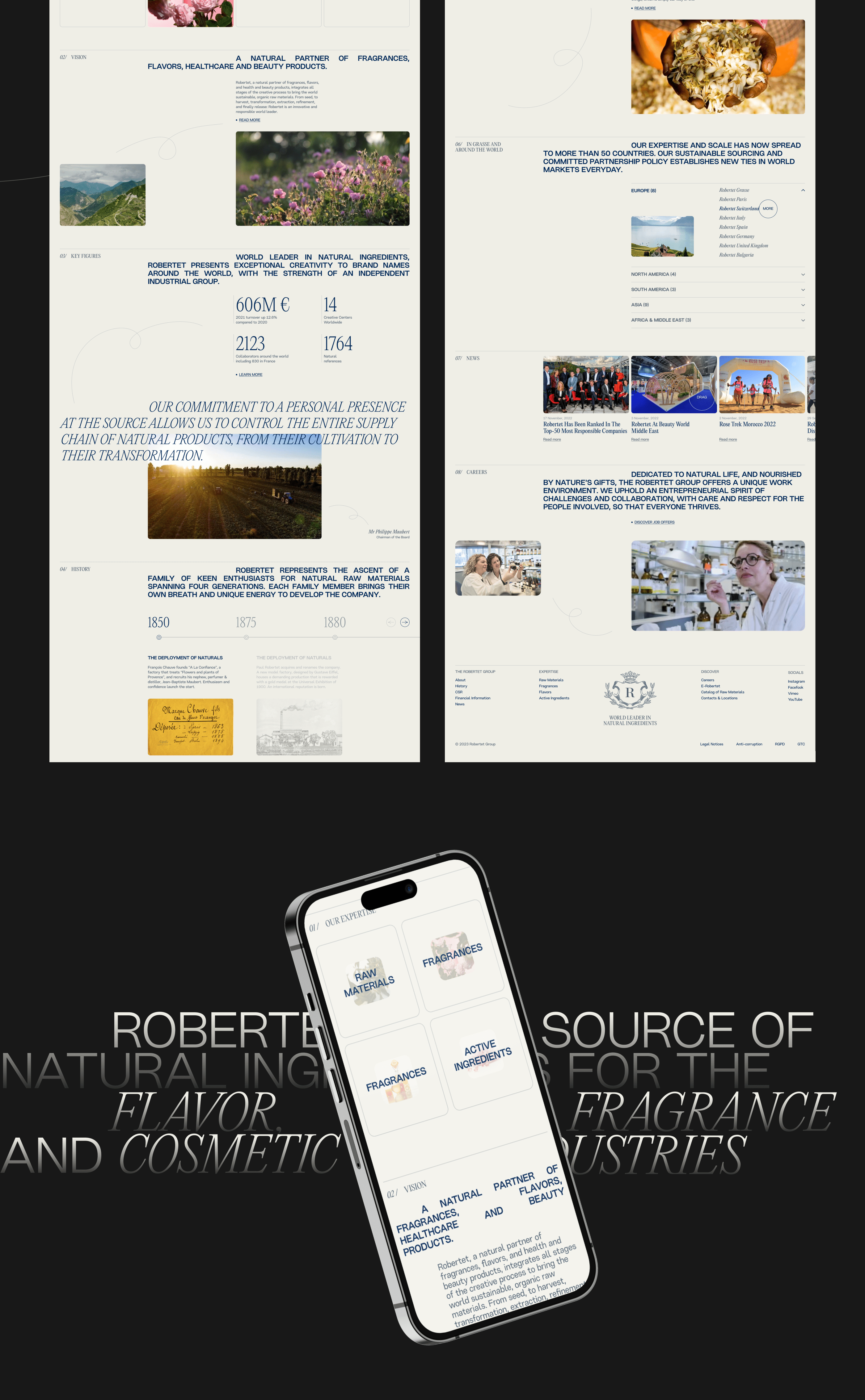 The Robertet Groupe | Corporate Website Redesign — Изображение №2 — Интерфейсы на Dprofile