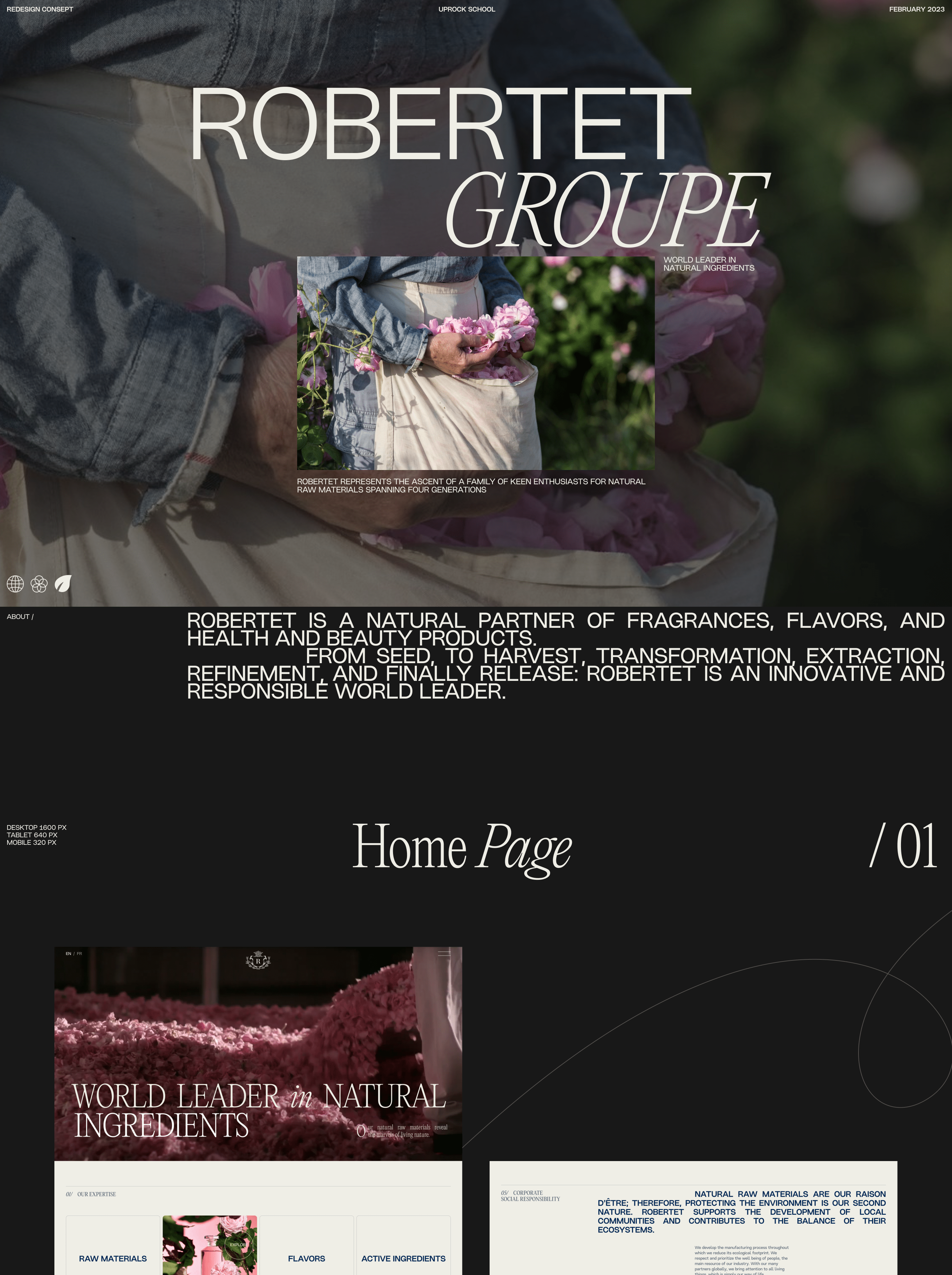 The Robertet Groupe | Corporate Website Redesign — Изображение №1 — Интерфейсы на Dprofile