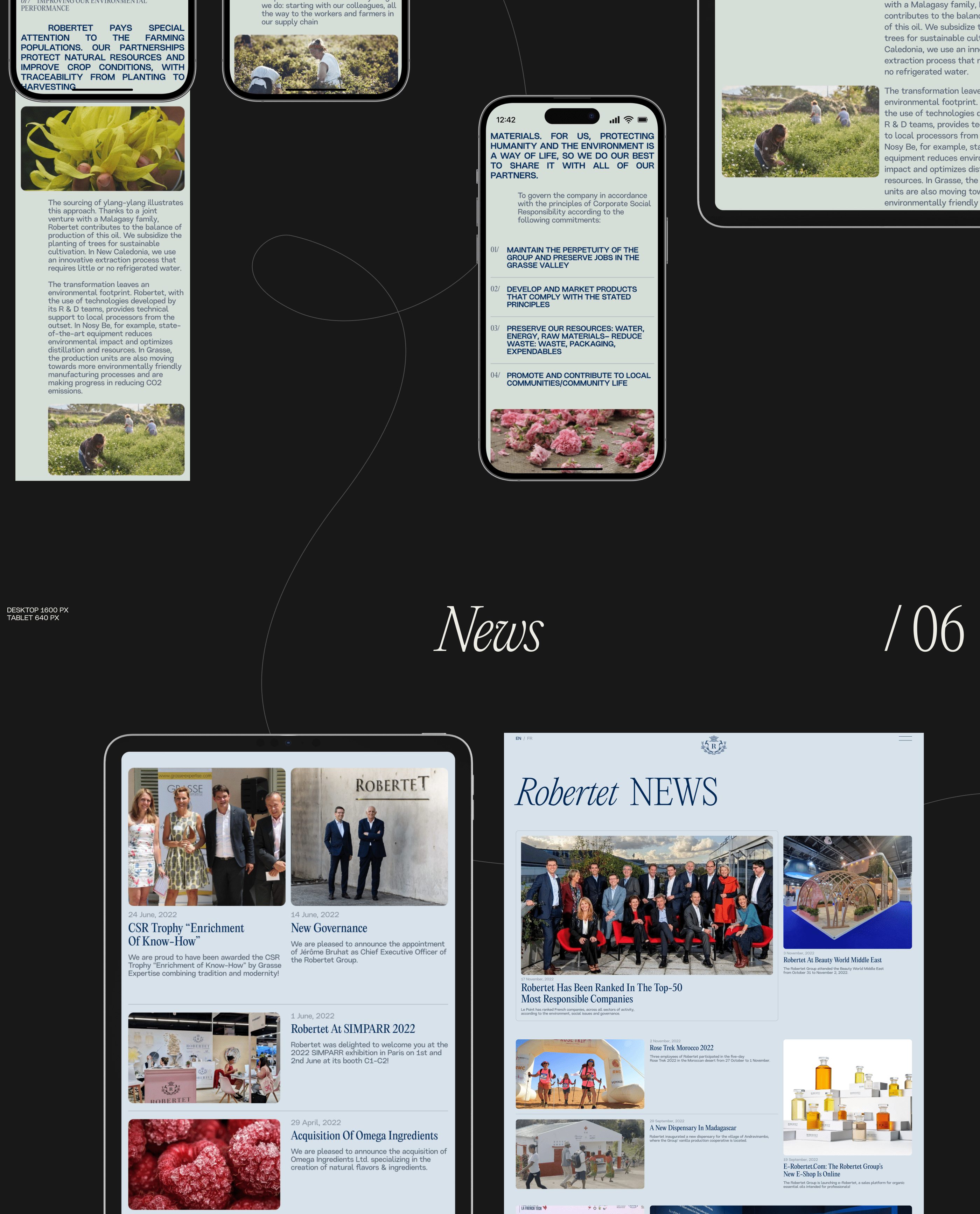 The Robertet Groupe | Corporate Website Redesign — Изображение №9 — Интерфейсы на Dprofile