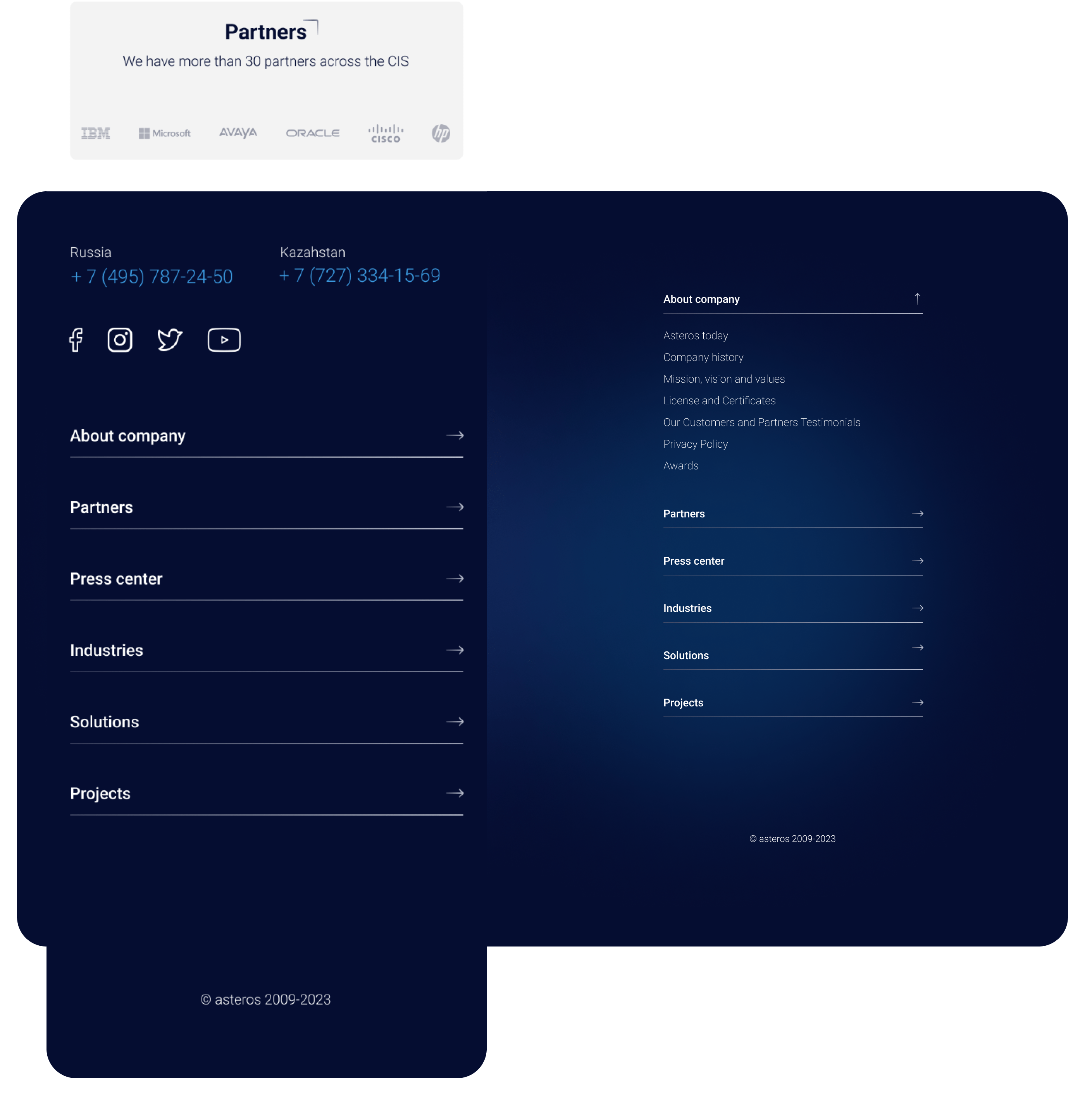asteros. consultancy firm — Изображение №15 — Интерфейсы на Dprofile