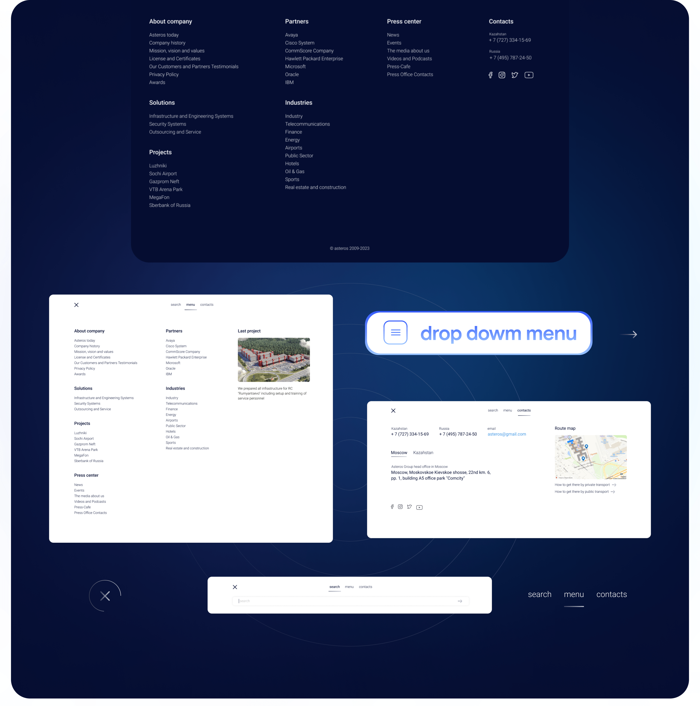 asteros. consultancy firm — Изображение №7 — Интерфейсы на Dprofile