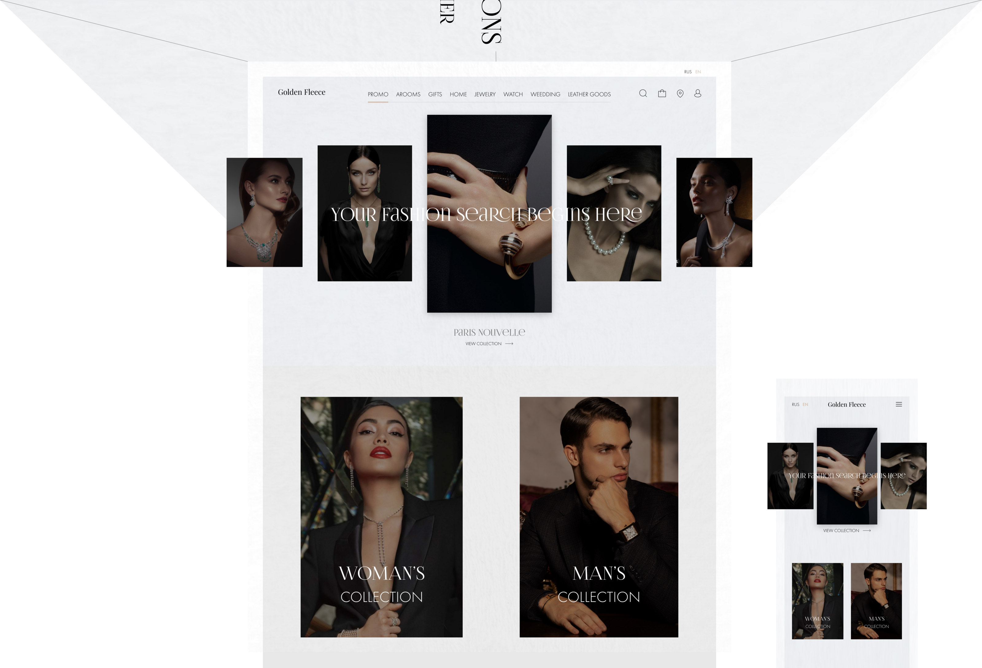 GOLDEN FLECEE | JEWERLY STORE — Изображение №4 — Интерфейсы на Dprofile