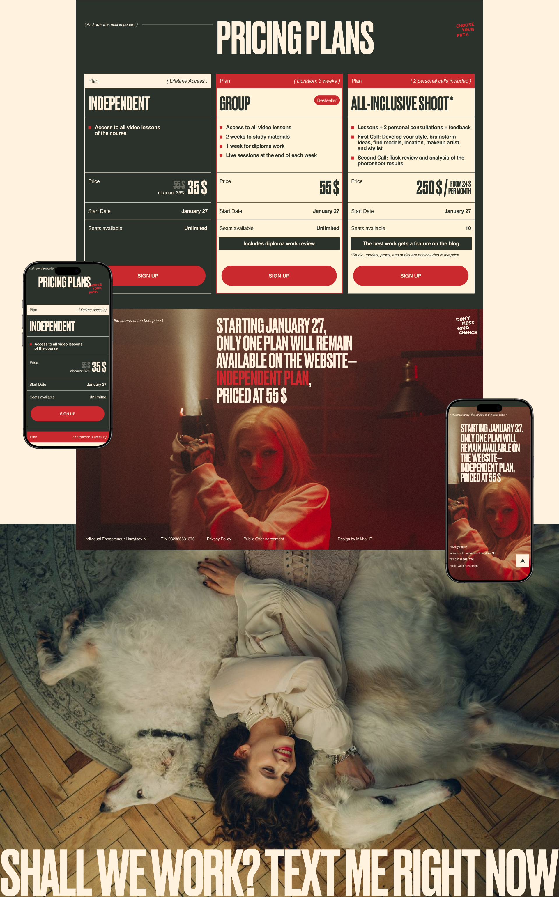 Дизайн лендинга для онлайн-курса — Изображение №9 — Интерфейсы на Dprofile