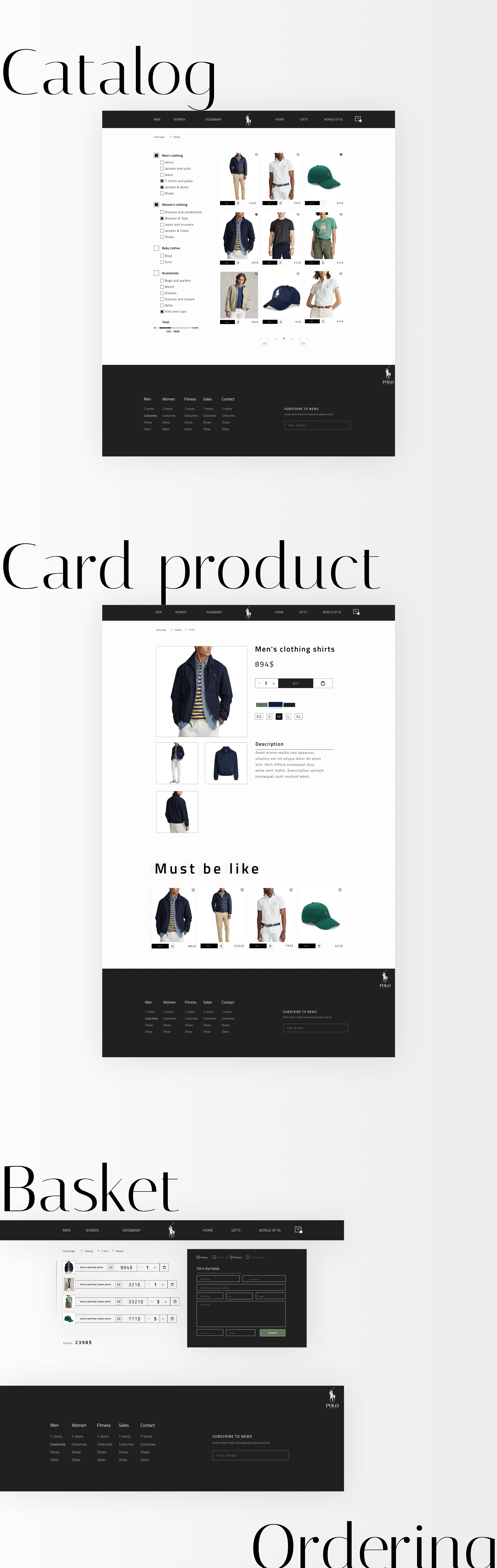 Polo Ralph Lauren концепт сайта — Изображение №3 — Интерфейсы, Брендинг на Dprofile