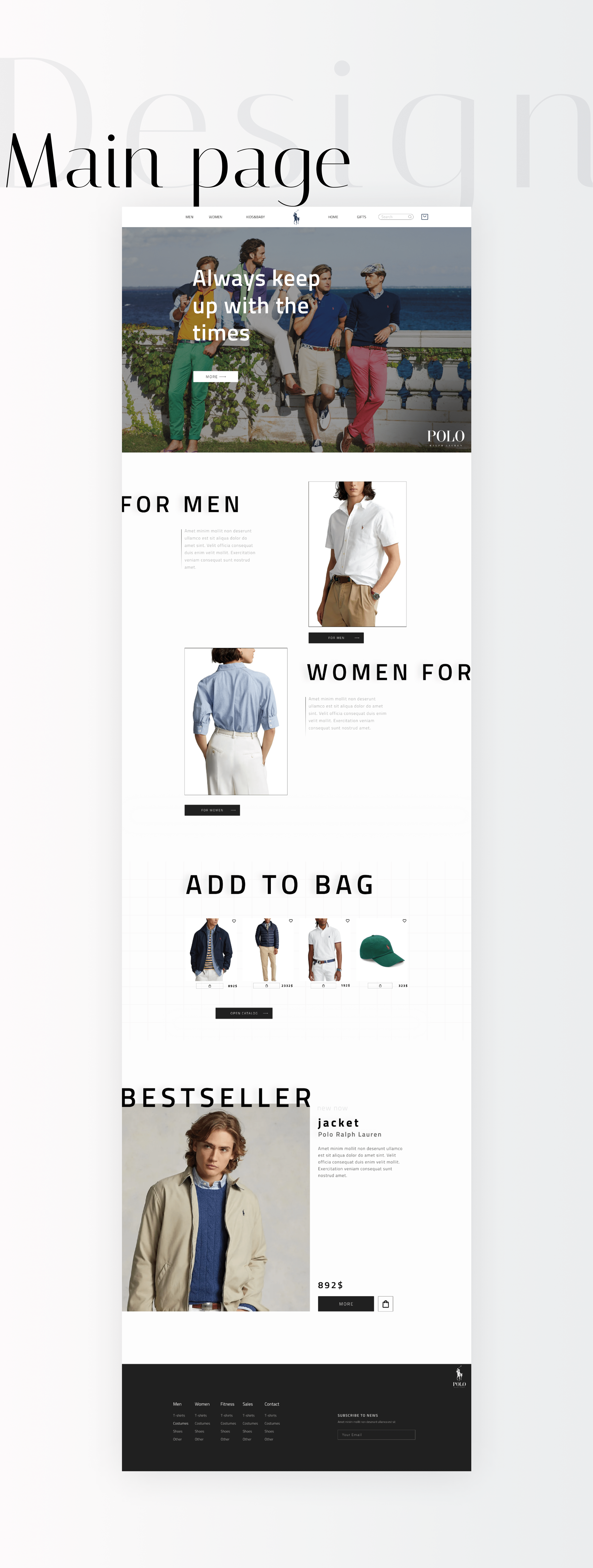 Polo Ralph Lauren концепт сайта — Изображение №2 — Интерфейсы, Брендинг на Dprofile